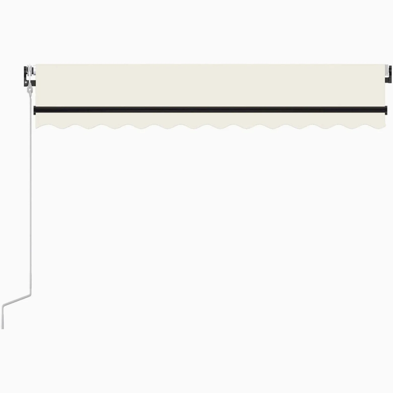 Gecheer Cortina automática con sensor de viento y LED, 350 x 250 cm, color crema, toldo retráctil, toldo para balcón, terraza, toldo exterior sol, toldo para exterior, toldo con brazos, #7