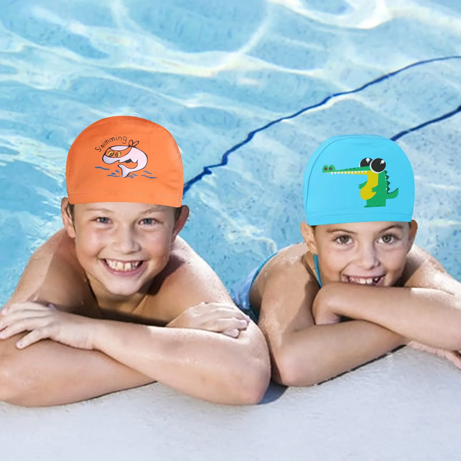 Gorros Natación Niños 2 Unidades - Gorro Piscina Baño 4-10 Años
