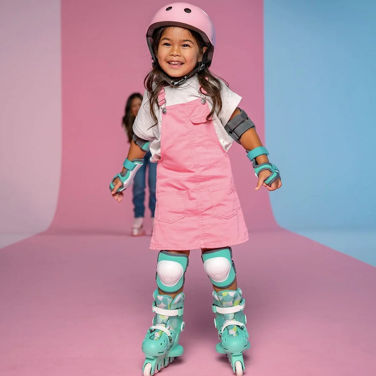 Yvolution Patines de Entrenamiento Ajustables 2 en 1 para Niños Principiantes