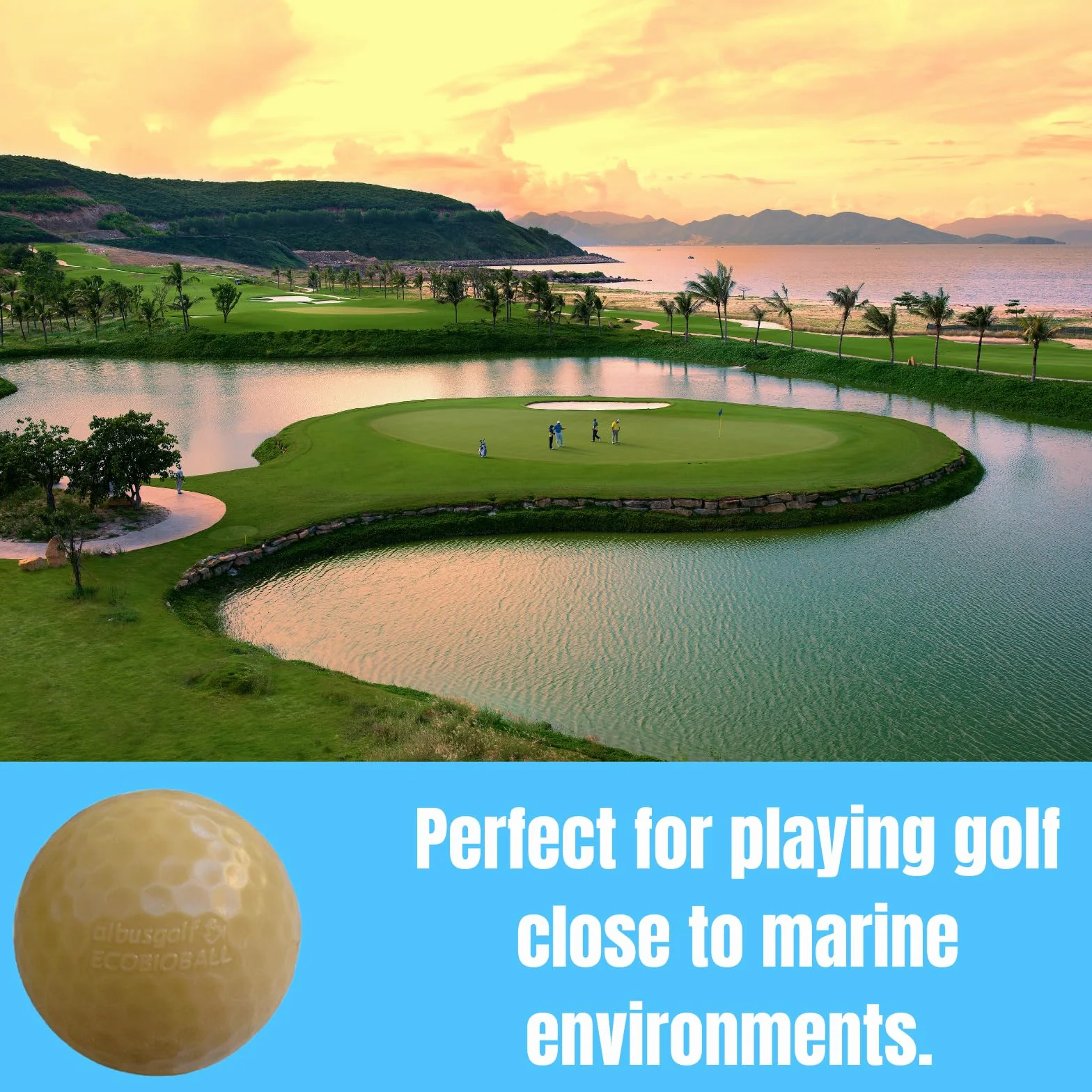 ECOBIOBALL Pelota de Golf Ecológica para Entornos Marinos