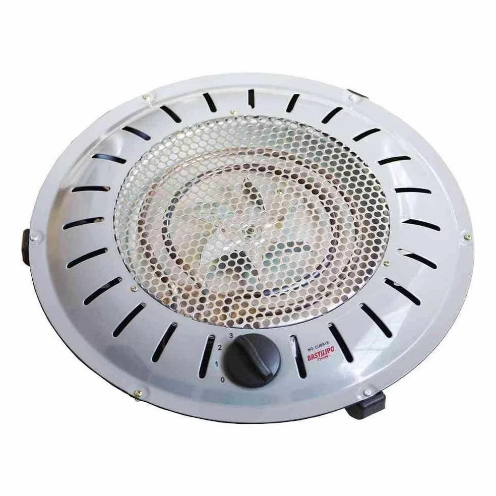 Bastilipo, BET-950, brasero de seguridad anti Incendios, 3 niveles de calor, 450/500/950W, bajo consumo, sistema patentado, 950 W, Otro, 3 Velocidades, Gris