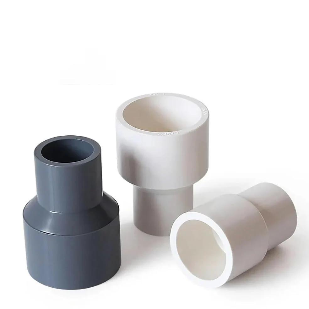 Conector Reductor de tubería de PVC de 75 mm a 32 mm, 200 mm a 160 mm (1 Unidad), Azul/Blanco/Gris, Junta Adhesiva for Suministro de Agua.(White,125x90mm)
