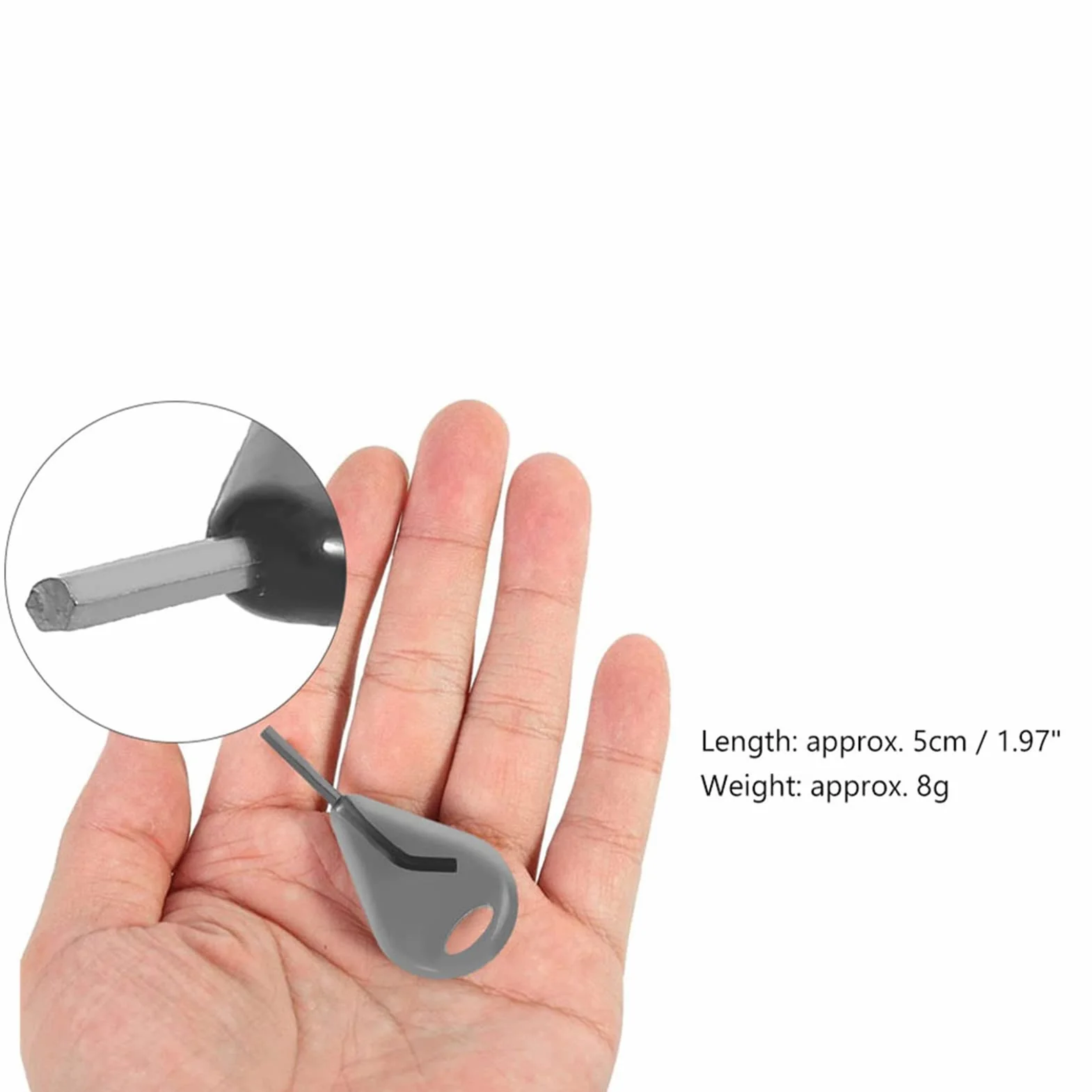 Tbest Llave de Aleta para Tabla de Surf, Reemplazo de Quilla con 6 Tornillos Grub de 5cm