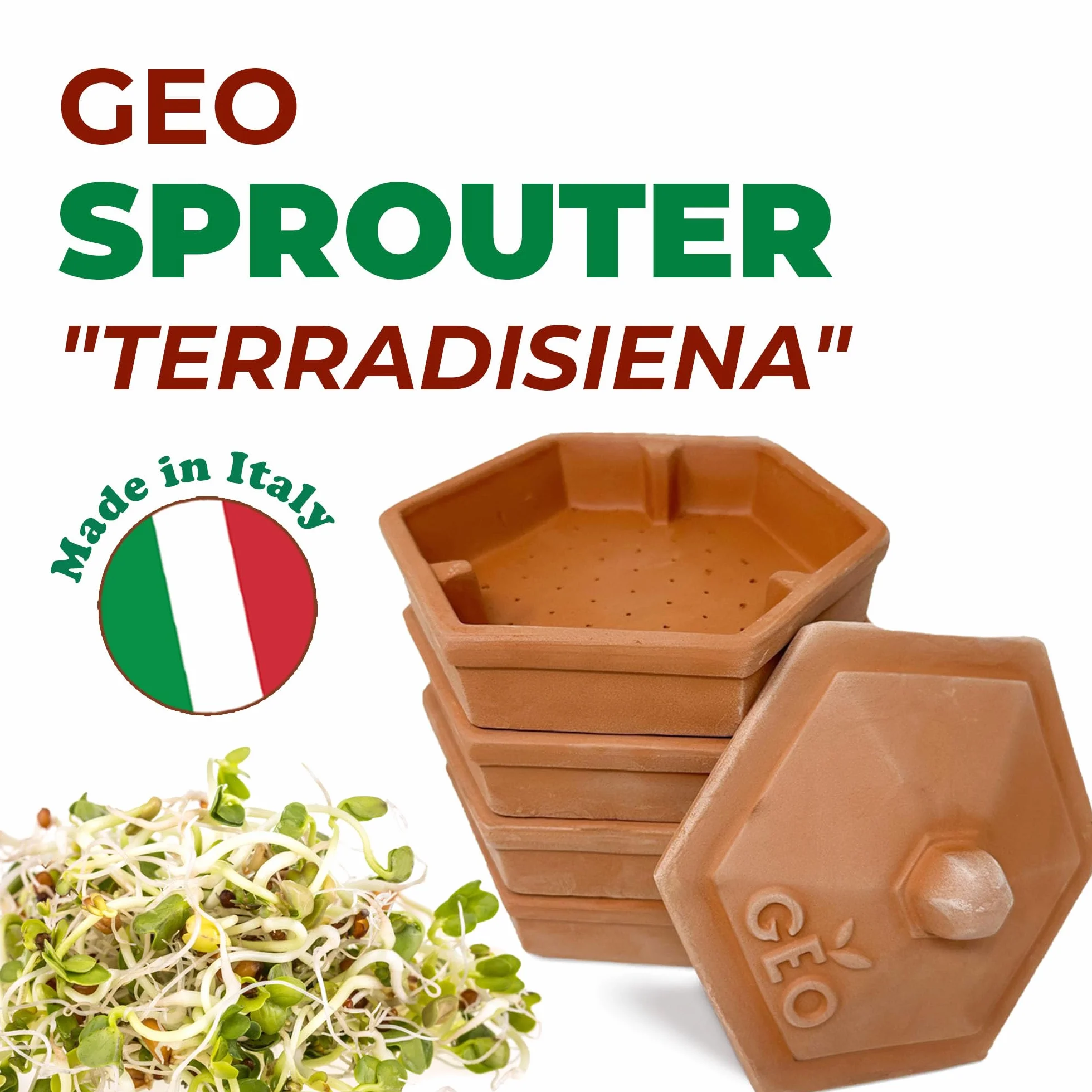 GEO - Germinador en barro, muy espaciosa para tener muchos brotes distintos