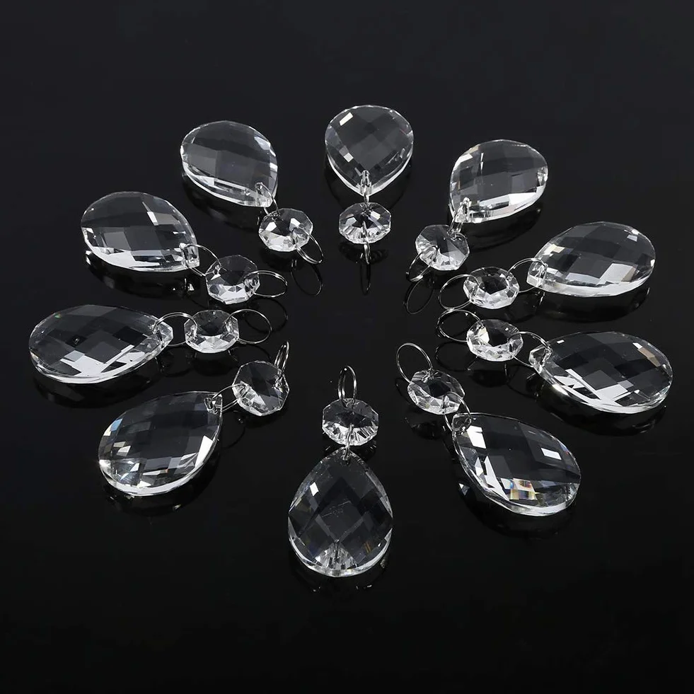 20 Piezas Transparente Atrapasoles Cristal Colgante, Estéticamente Brillo Lagrimas De Cristal Cristales De Lámpara De Araña Lagrimas De Cristales Repuestos Cristals Lamparas para El Hogar Oficina