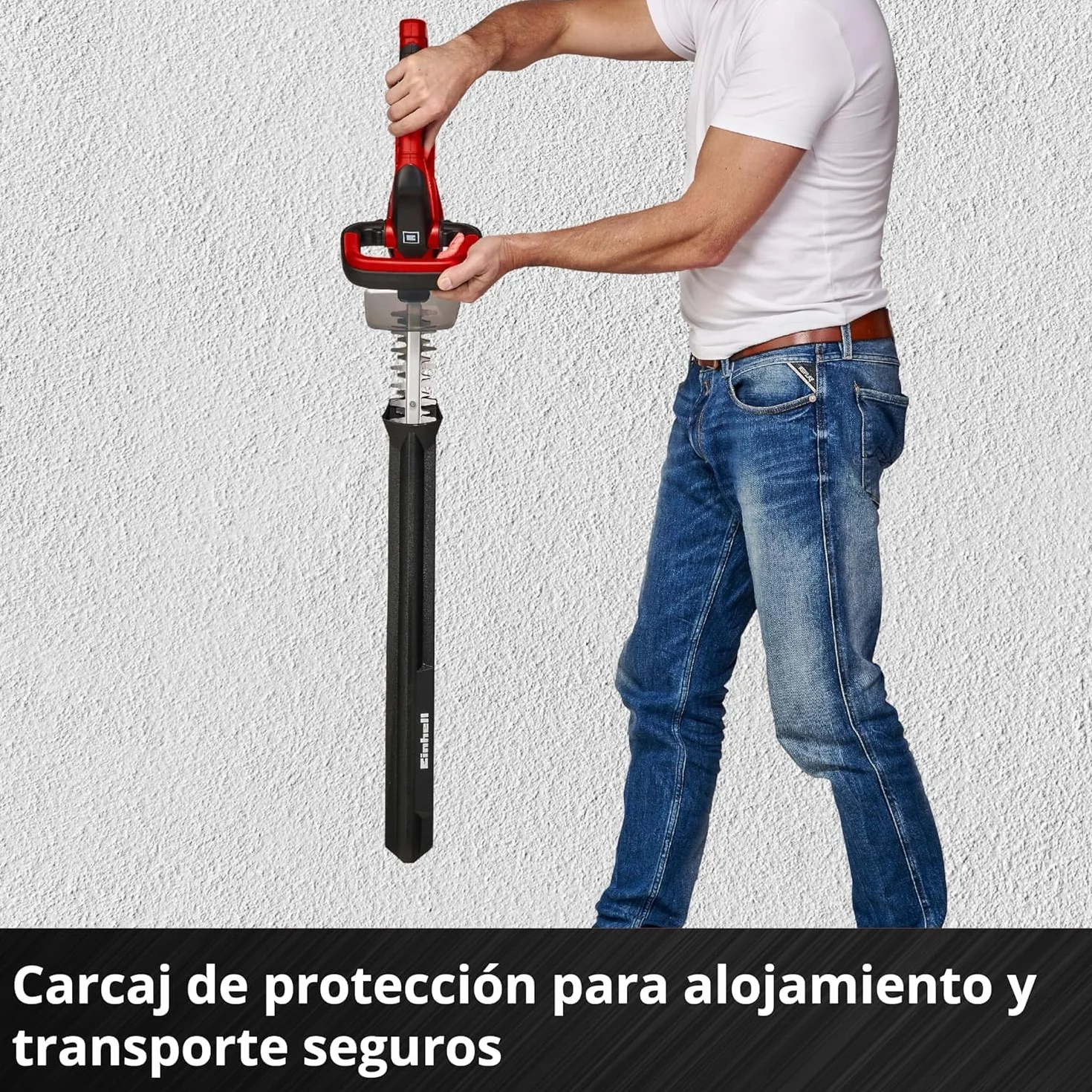 Einhell Cortasetos con batería GC-CH 1855/1 Li Kit Power X-Change (18V, 55cm de Longitud de Corte, 18mm Distancia Entre Dientes, Mango Giratorio, colector de Recortes, Incl. 2,5Ah batería y Cargador)