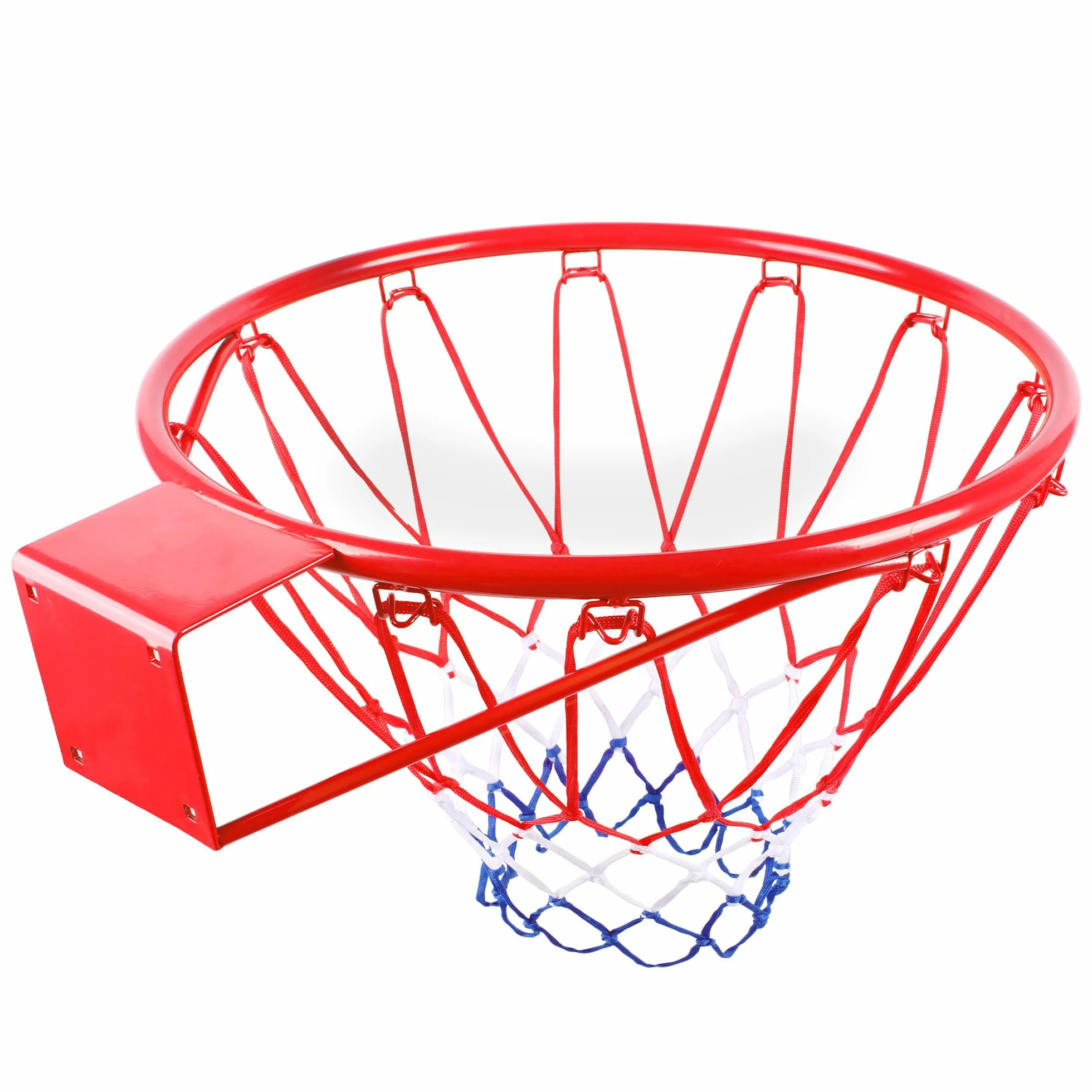 AKTIVE Canasta de Baloncesto Pared 45 cm Red poliéster Aro metálico 4 Tornillos