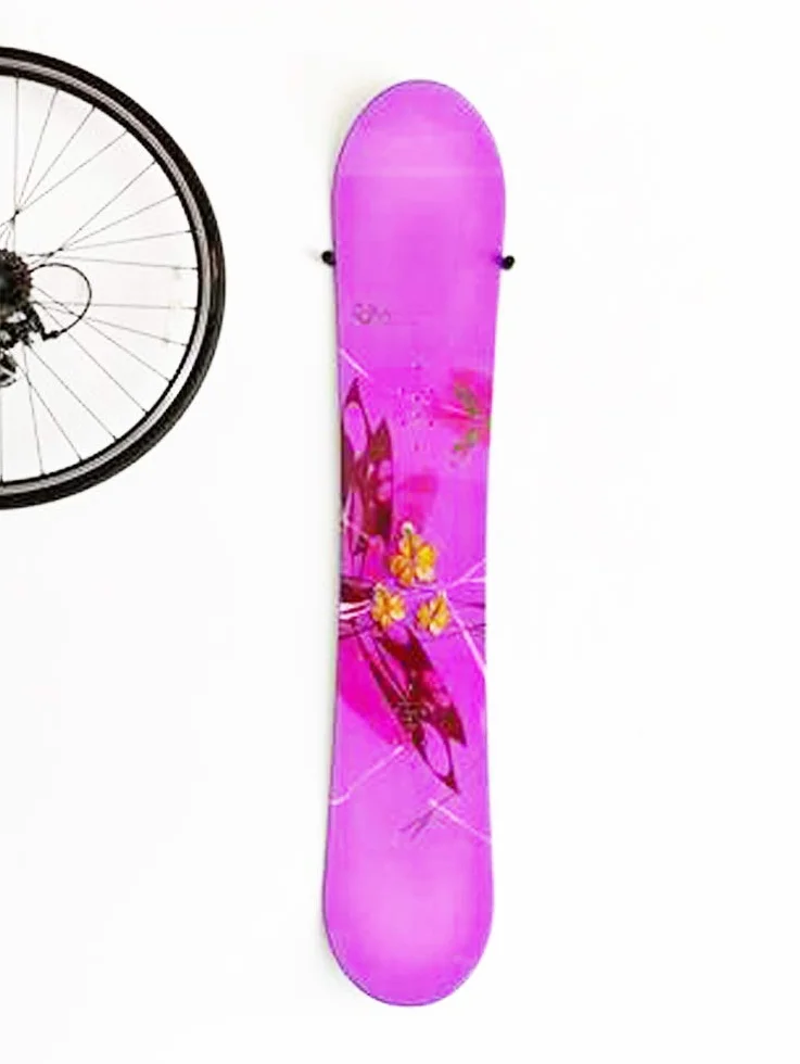 Minimalista exhibidor de snowboard | Estante de almacenamiento de esquí | Soporte de pared para 2 tablas