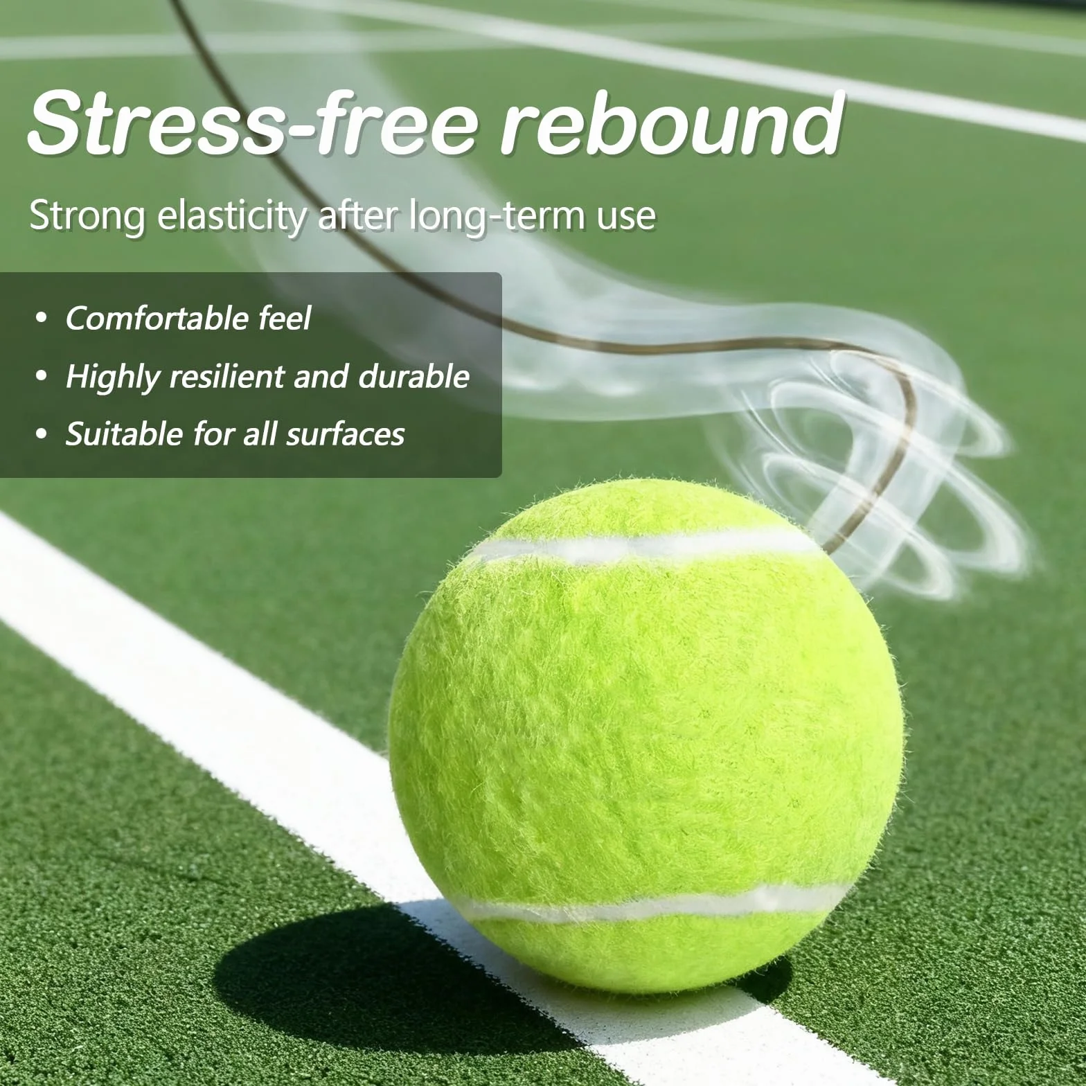 Set De Entrenamiento De Tenis con Base Metálica 1,2 kg y 2 Pelotas De Rebote