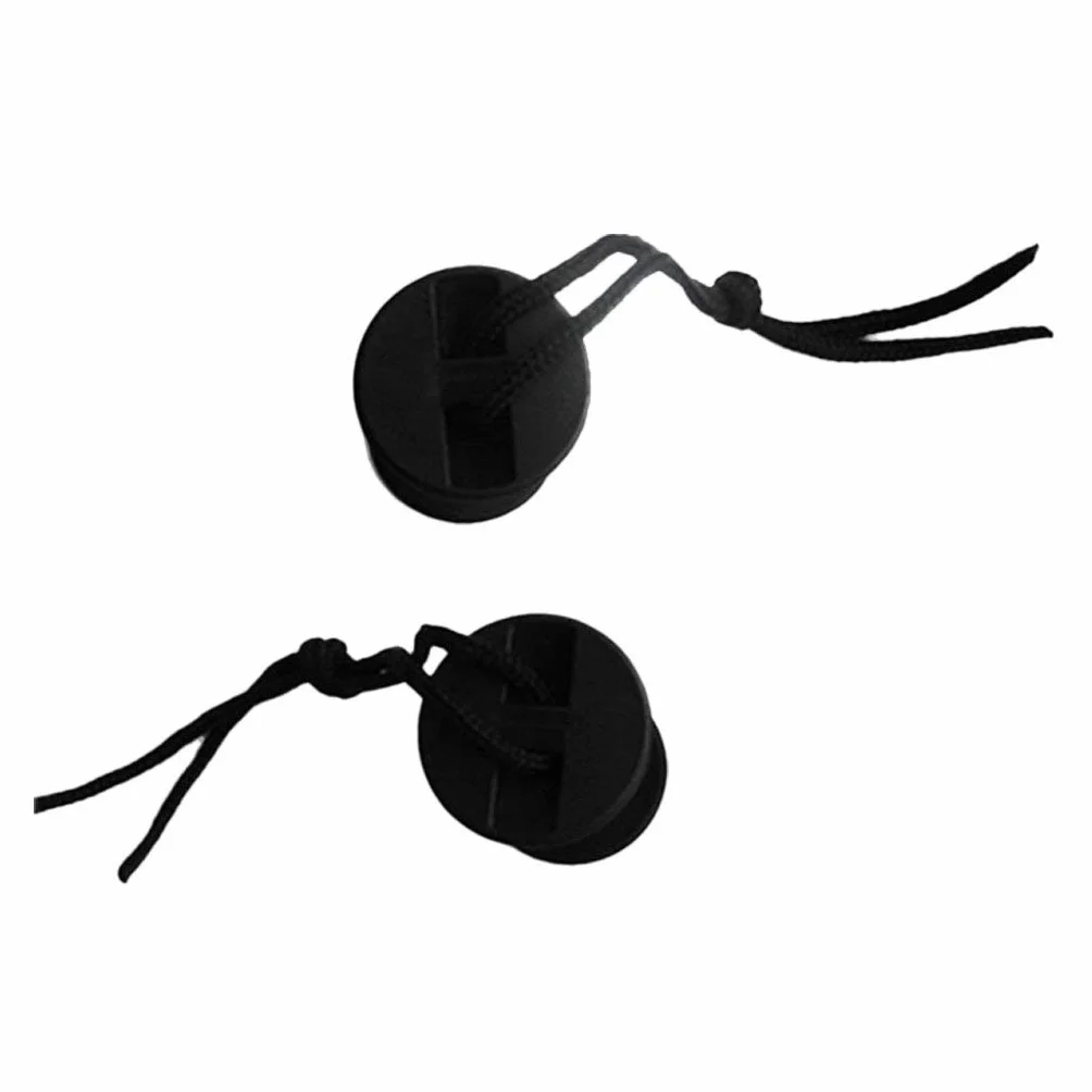 Tapones de correa para tabla de surf, bodyboard, softboard y SUP, color negro, con cordón
