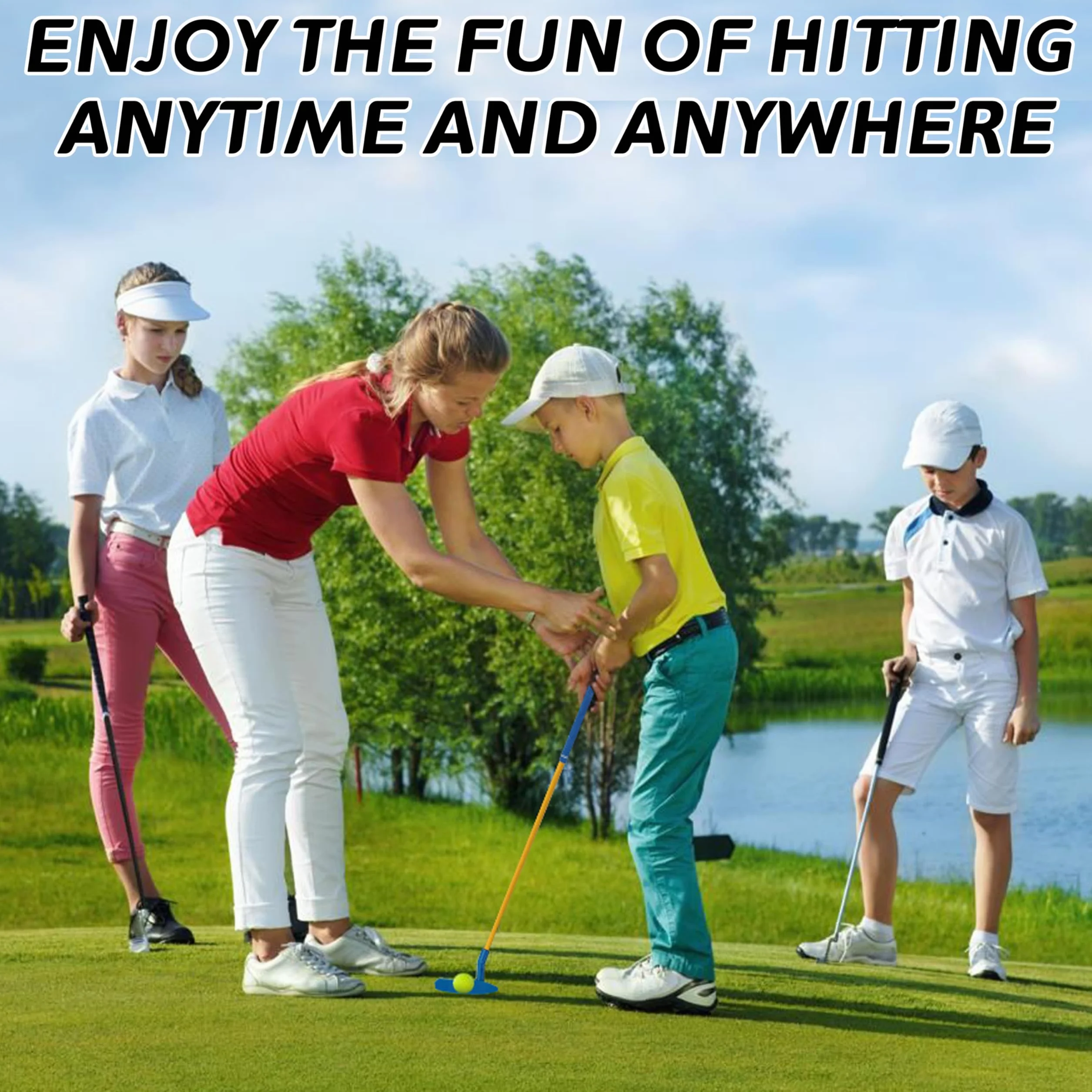 PGM Juego de Palos de Golf para Niños Principiantes con Madera, Hierro y Putter