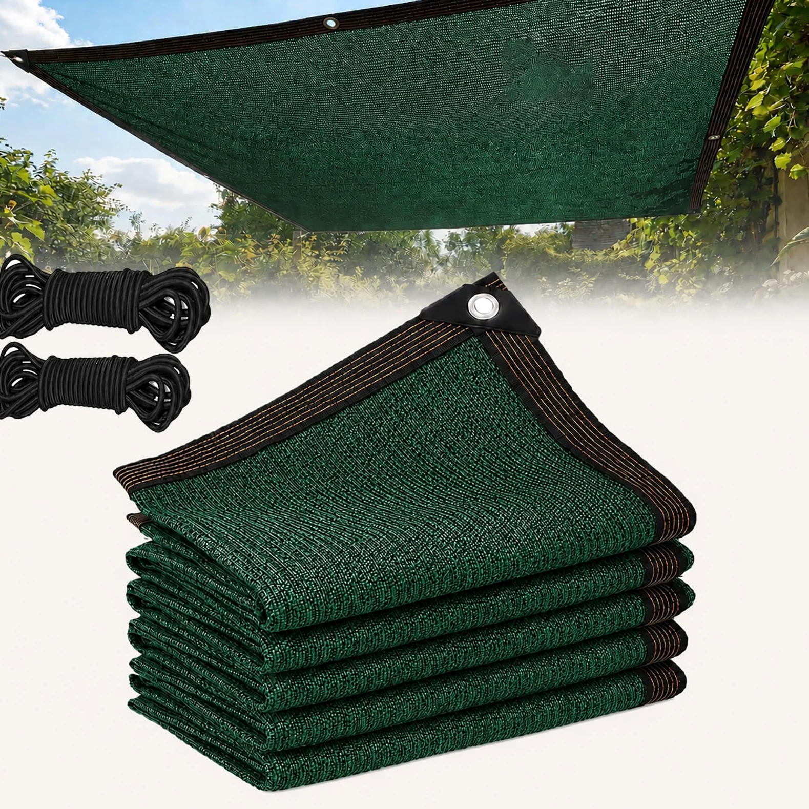 Red de Sombreado 3x8m con Ojales, Malla Sombra para Jardin Exterior Protección UV del 153%, para Invernadero, Terraza, Plantas, Gallinero