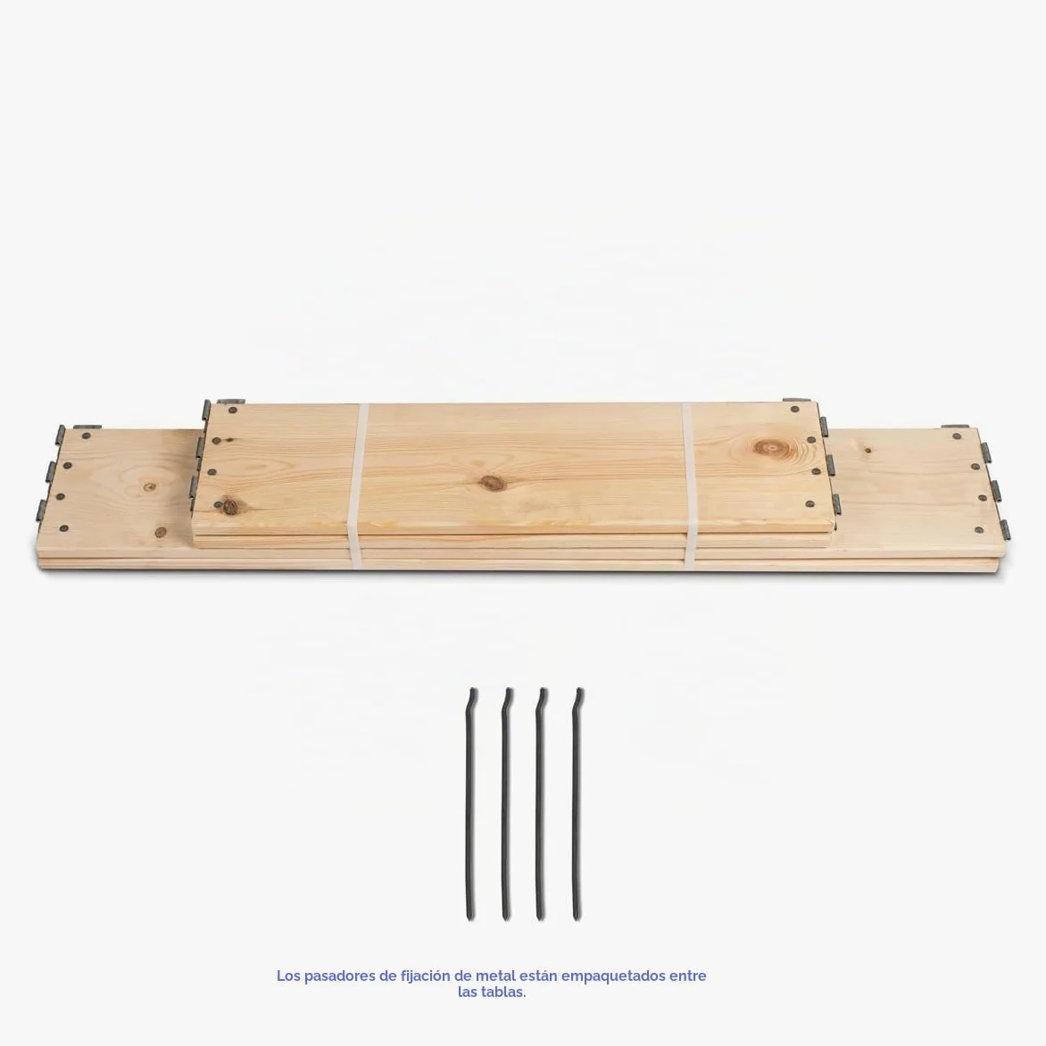 Bancal alto Gardivo 120 x 80 x 20 cm – 3 piezas de madera – Marco de palé de madera, cercado de jardín, apilable, enchufable