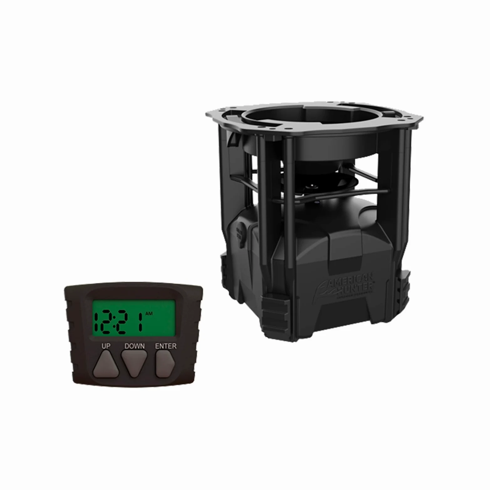 American Hunter Tolva de anidación de 5 galones con Kit de alimentador Digital ECON, estación de alimentación automática Ajustable y Duradera para Ciervos Salvajes, Caza, atracción
