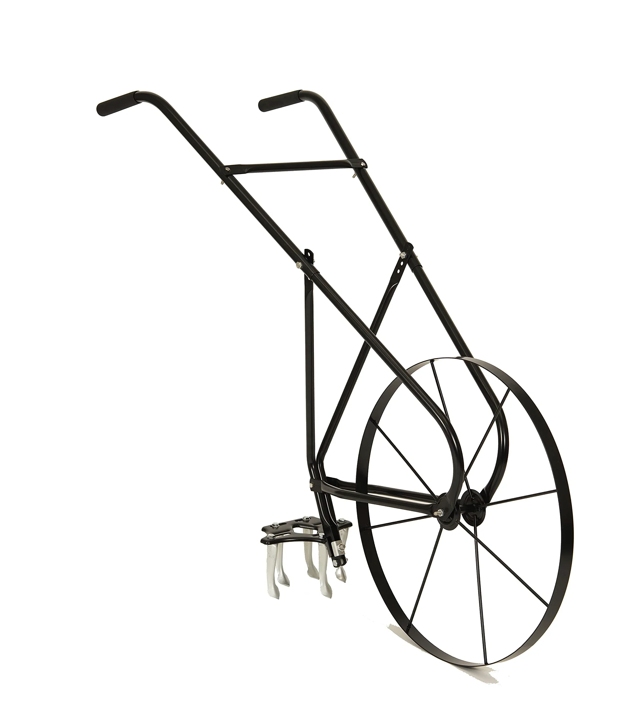 EarthWay Rotavator 6500 con Mango Ajustable y Accesorio de 5 Dientes, implementos de Cambio rápido y cultivador de jardín de Rueda de Acero de 61 cm
