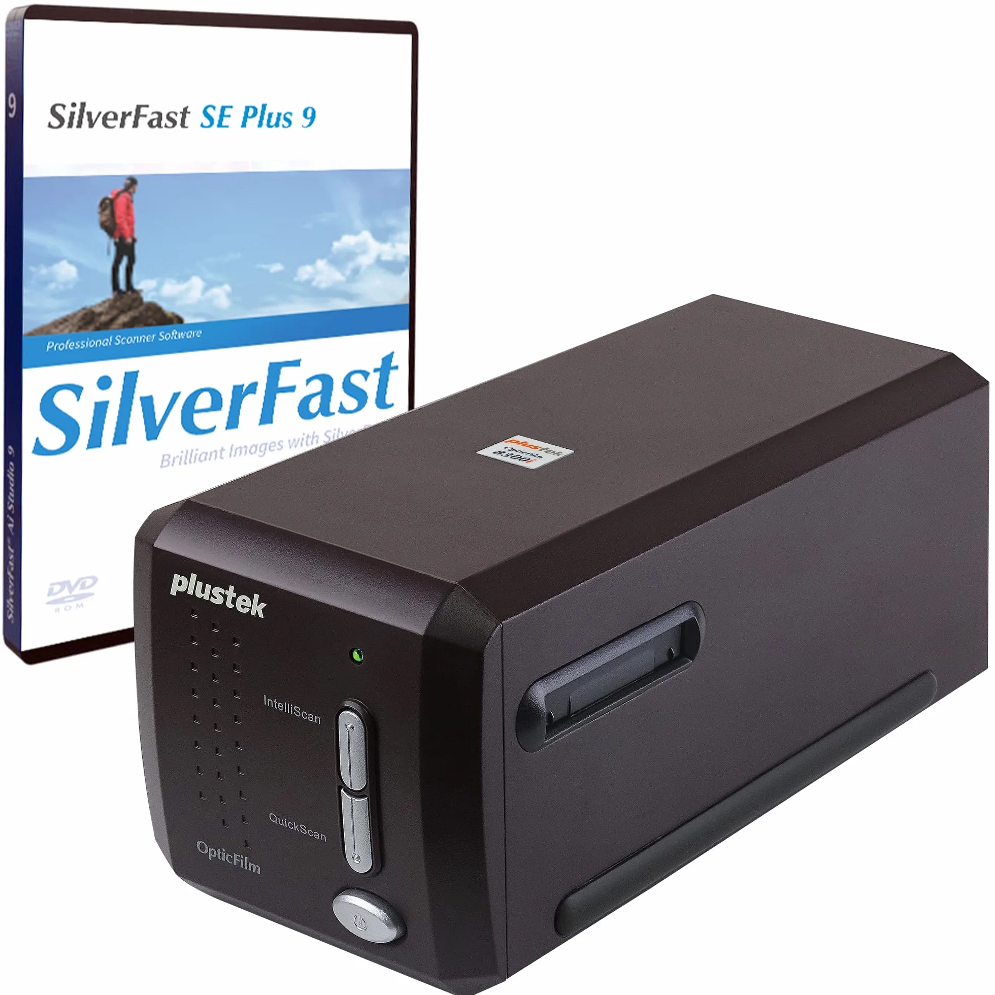 Plustek OpticFilm 8300i SE Escáner de película 35mm SilverFast SE Plus 9 QuickScan Plus