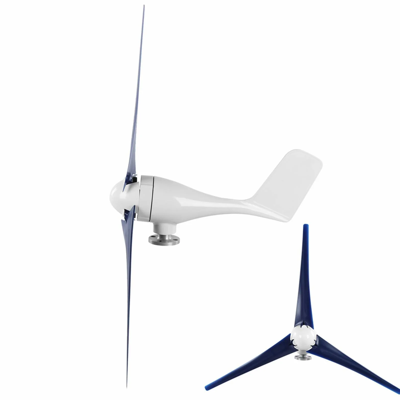 Pissente Generador de Viento de 800 W, Kit de Generador de Viento Pequeño con Fibra de Nailon, Alternador de Imán Permanente de 3 Palas, Arranque bajo a 2 M S para Carga de Batería Doméstica Marina