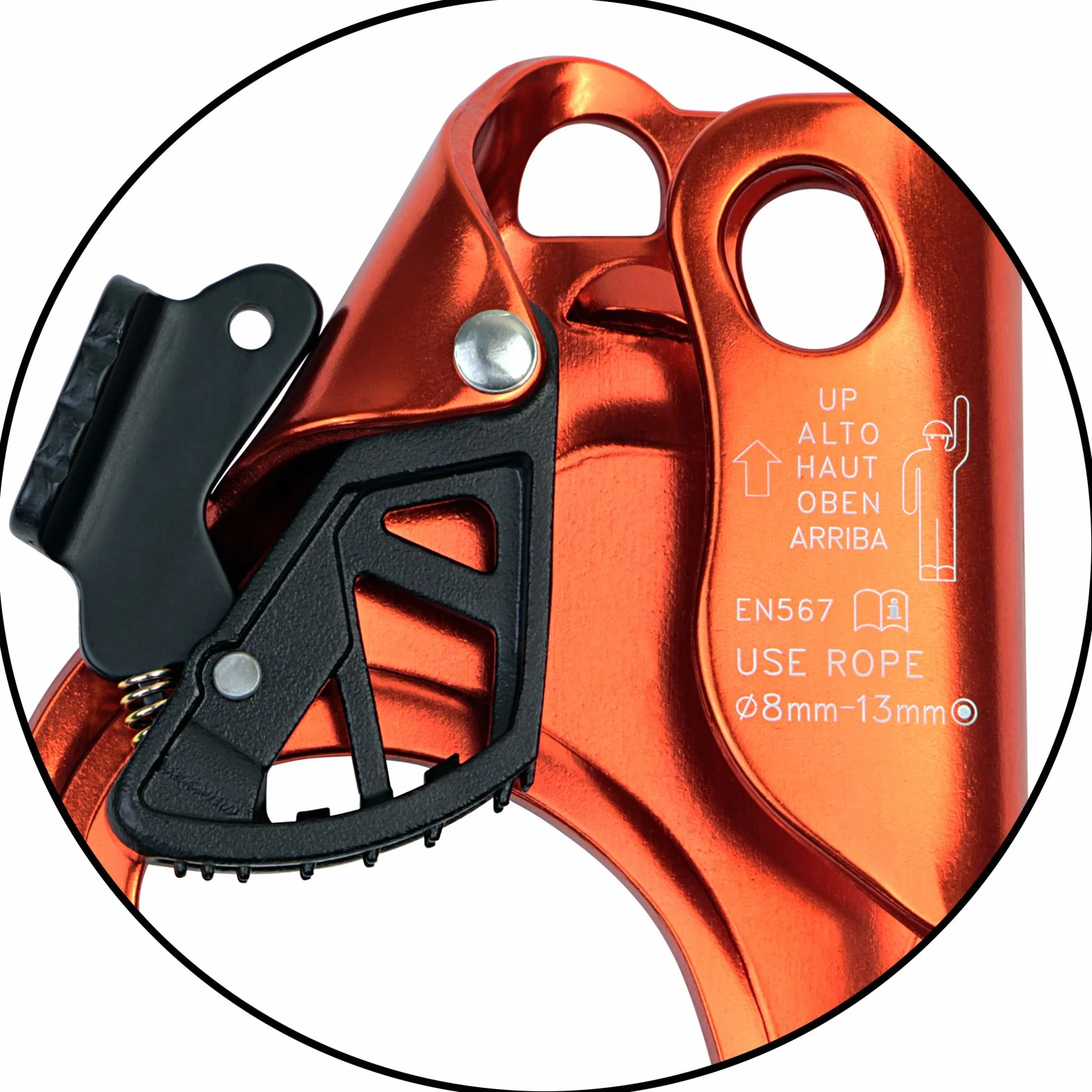 ALPIDEX Puño Bloqueador Izquierda para Cuerdas 8-13 mm
