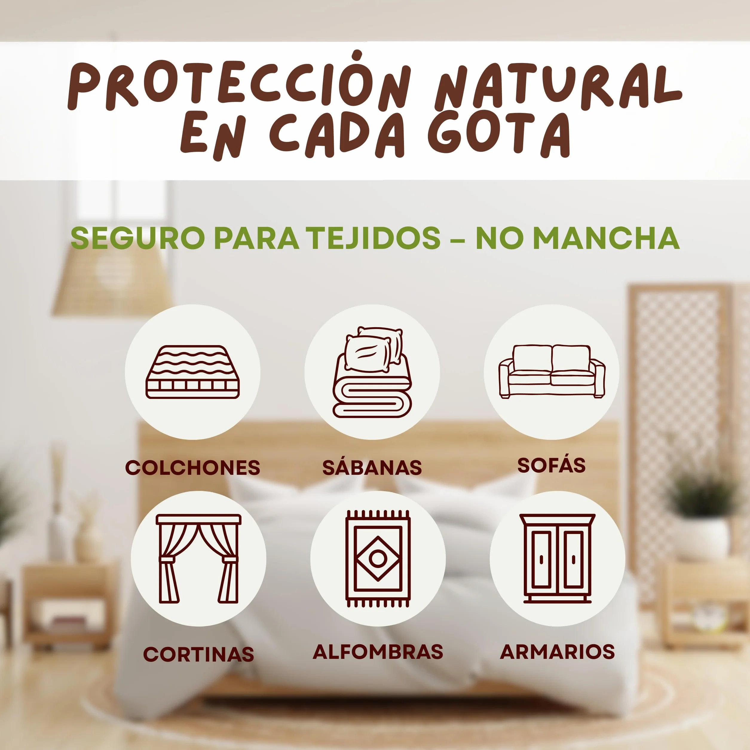 Protect | Spray Anti-Chinches y Ácaros 250ml | Rpelente Con Aceites Esenciales | x10 veces Más Concentrado que Otros | Apto para Textil, Hogar, Sofás, Colchón, Ropa de Cama
