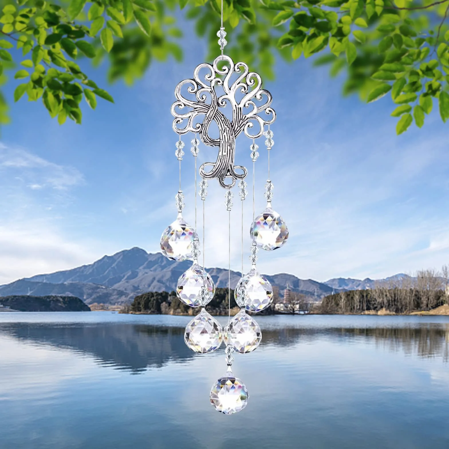 3 Prisma de Cristal de Cristal Colgante de Bola de Cristal, Arco Iris de Cristal, decoración Colgante de Cristal, Cristales para Colgar candelabros de Cristal como decoración