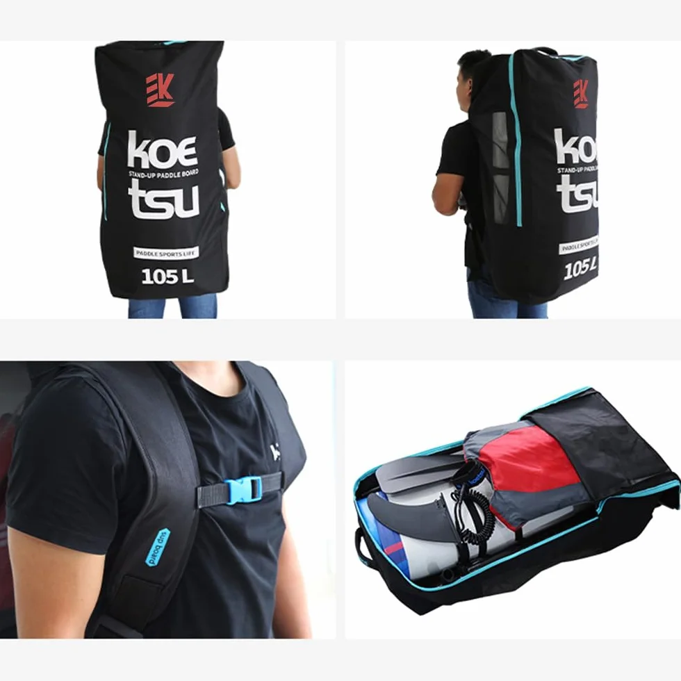 Lixada Mochila de viaje para tabla de paddle SUP hinchable Bolsa de transporte 80L 105L 125L