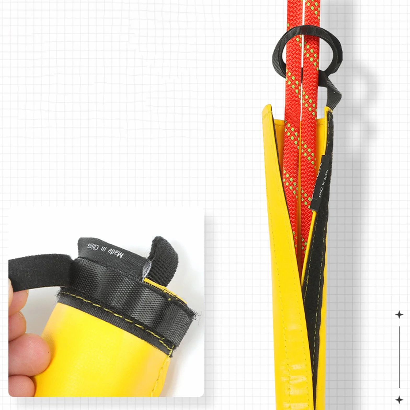 Protector de cuerda de montañismo de 19 pulgadas PC duradero
