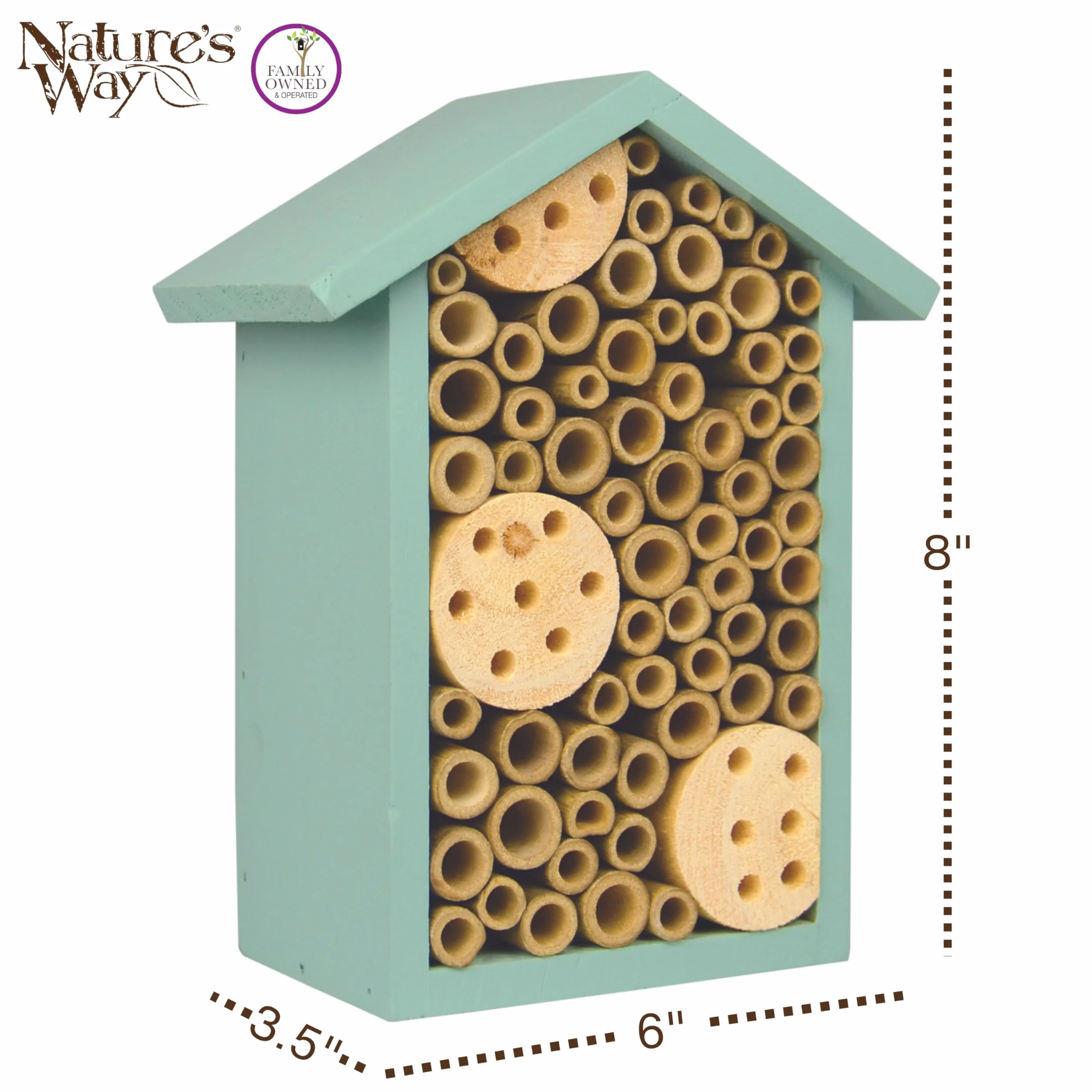 Nature's Way Bird Products PWH1-C Casa de Abejas Verde Azulado