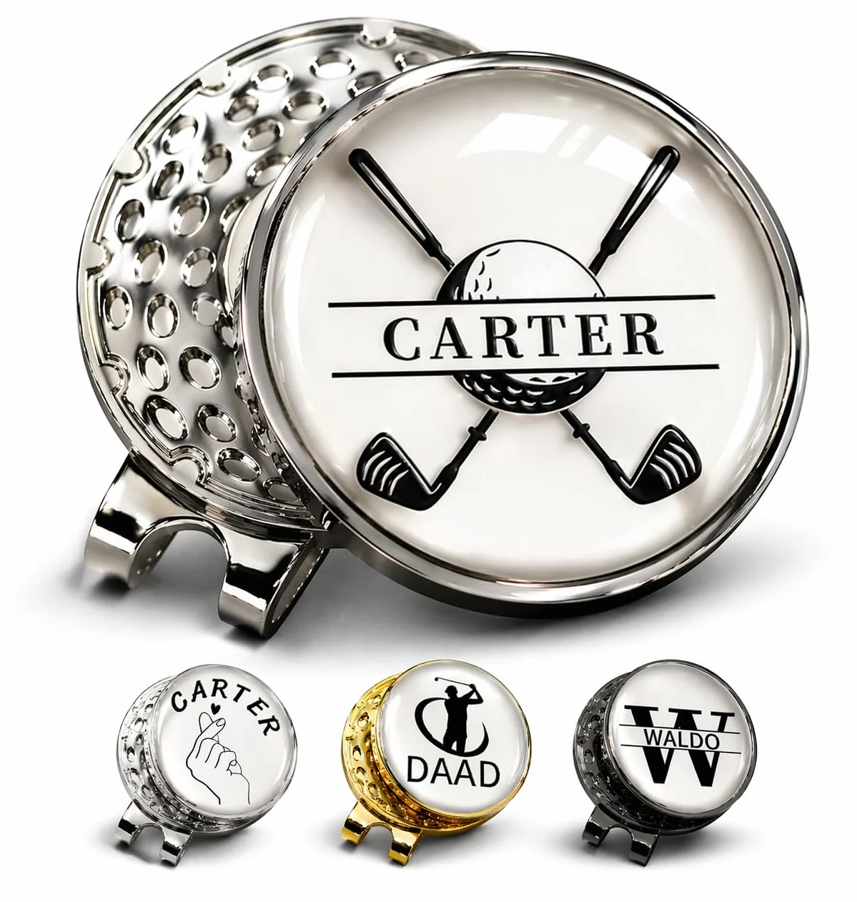 Marcador de Pelota de Golf Personalizado 3D con Clip Magnético para Sombrero, Regalo Original para Golfistas