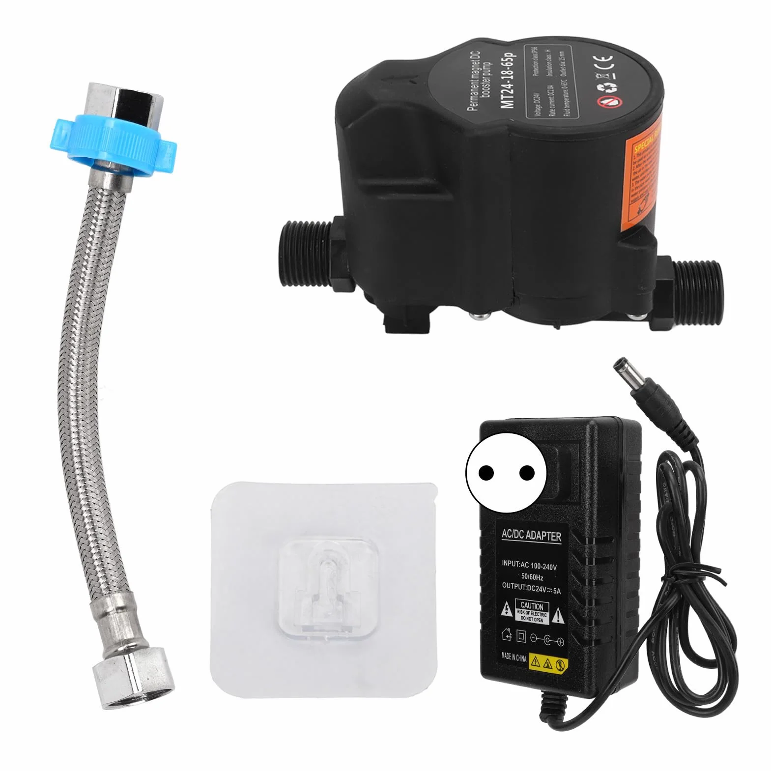 Bomba de aumento de presión de agua, bomba de aumento de presión de 24 V, amplificador automático de presión de agua, control de bomba, interruptor de presión, para jardín, hogar, cocina, ducha, 15 l