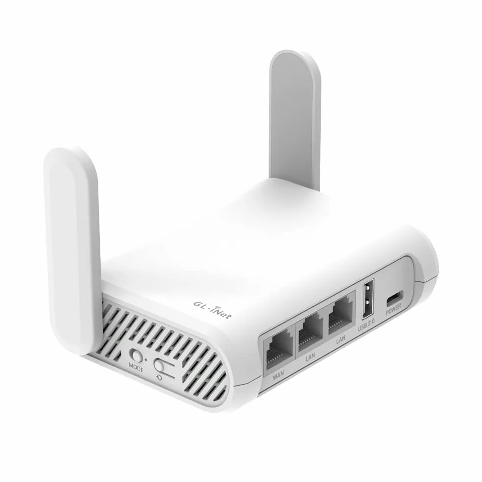 GL.iNet GL-SFT1200 Opal Portable WiFi Travel Router, Mini VPN Wireless Router, Dual Band Openwrt Router