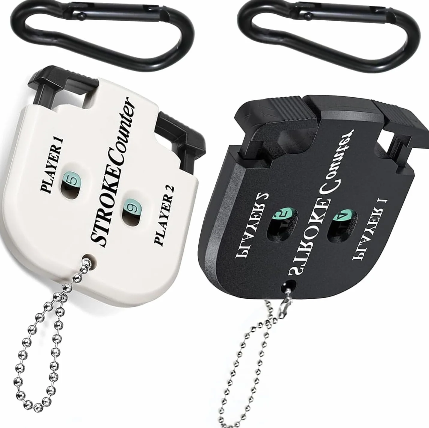 Contadores de Golpes de Golf Manual 2 Piezas Llavero Indicador de Puntuación Accesorios
