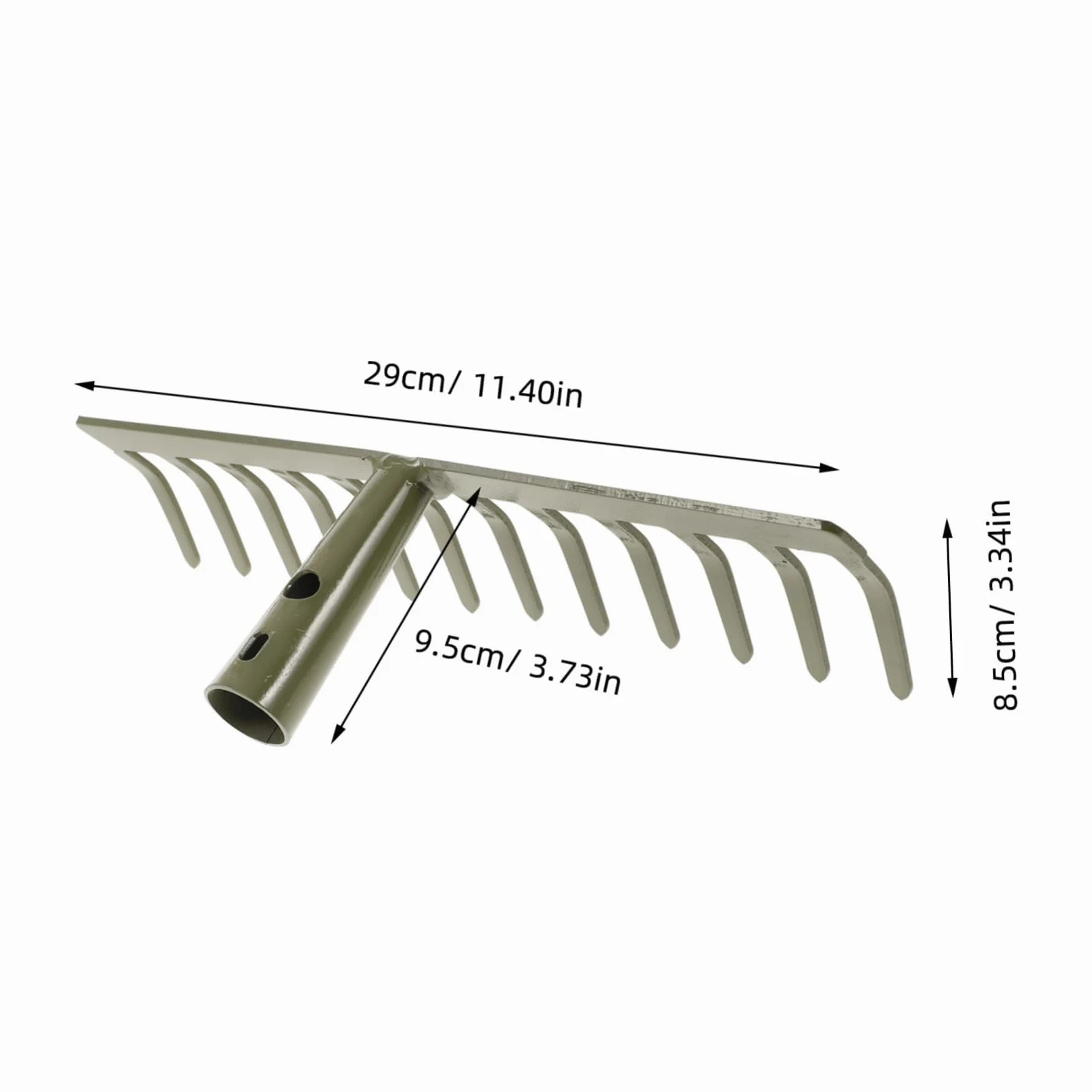 Hemobllo 3piezas Rastrillo De Jardín Metálico Resistente para Césped y Caídas Herramienta De Jardinería Ergonómica Fácil De Usar Limpieza De Jardines para Jardineros