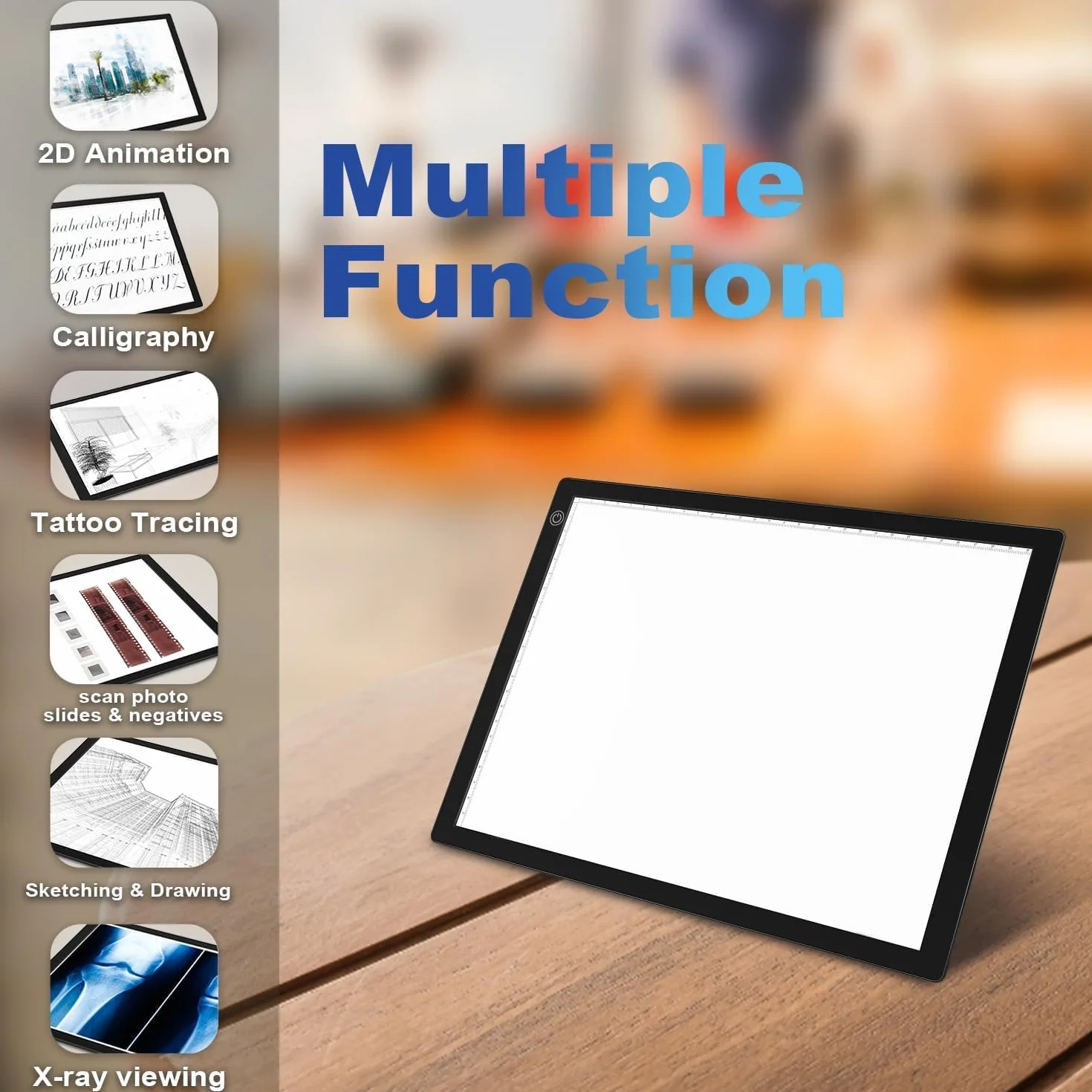 DigitPro Escáner de Negativos Diapositivas, 12 x 9 inch Visor de Luz LED Portátil Ultradelgado