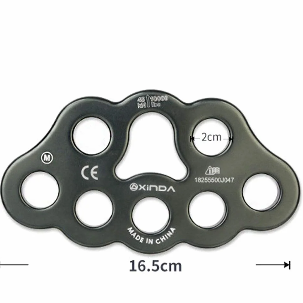 Paw Descender Plate Multi Anchor Point Connector Gear Placa de Aparejo 8 Agujeros para Espeleología Escalada Rescate