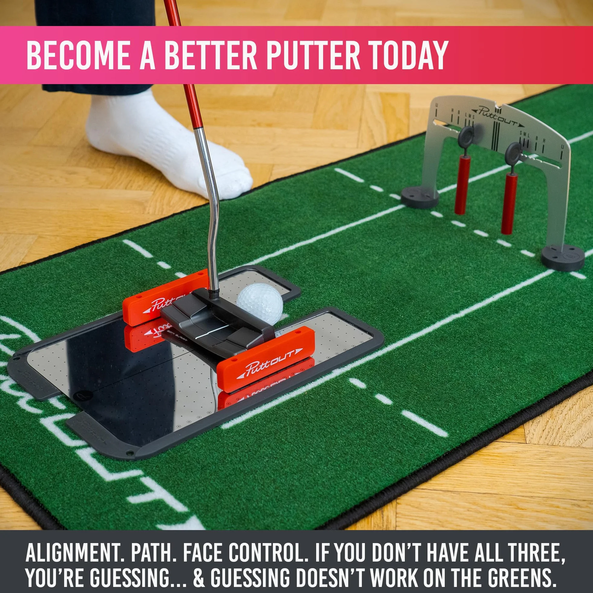 PuttOUT Espejo magnético con puerta ajustable