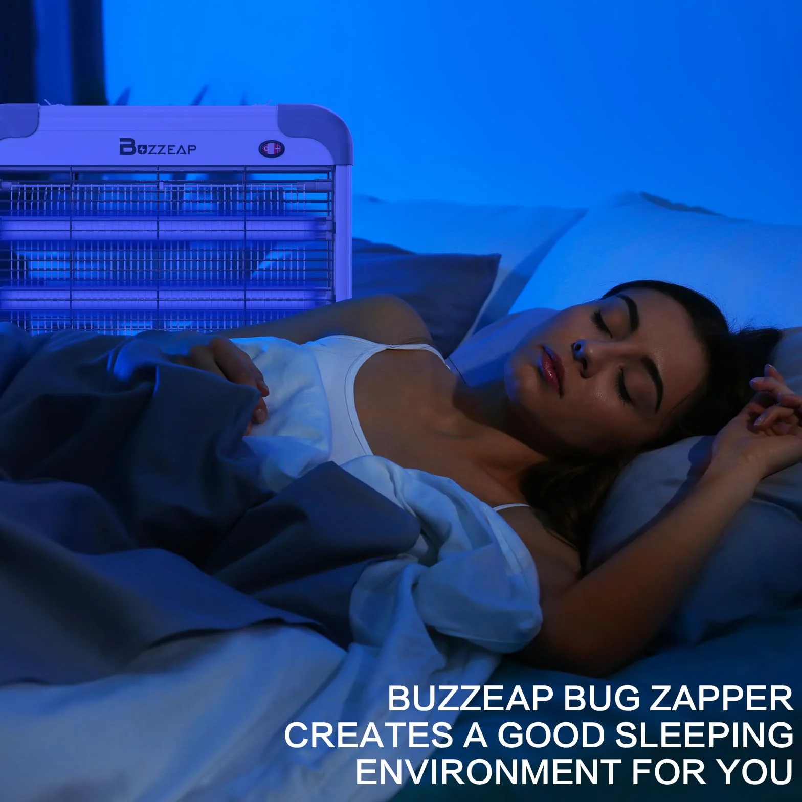 Lámpara Antimosquitos Eléctrica para Interior 20W, Mata Mosquitos y Moscas, Trampa para Insectos Voladores para Dormitorio, Cocina y Oficina, 2 Tubos UV Reemplazables