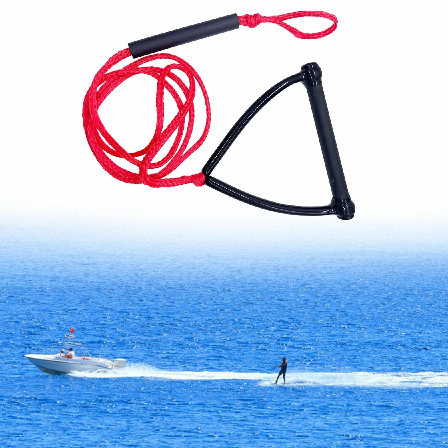 Amagogo Wakeboard Tow Rope 7.3M Heavy Duty Water Ski Rope