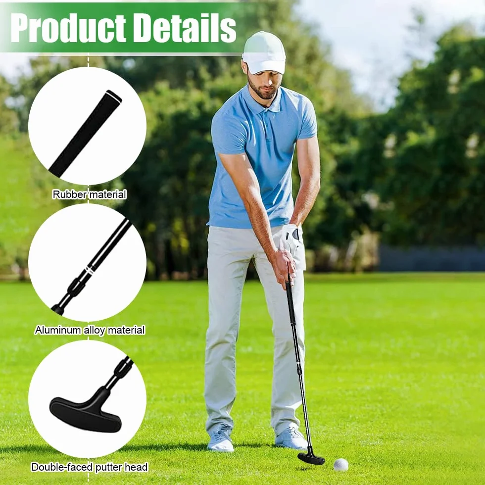 Putter de golf ajustable ambidiestro para zurdos y diestros, mini golf para hogar, exterior e interior