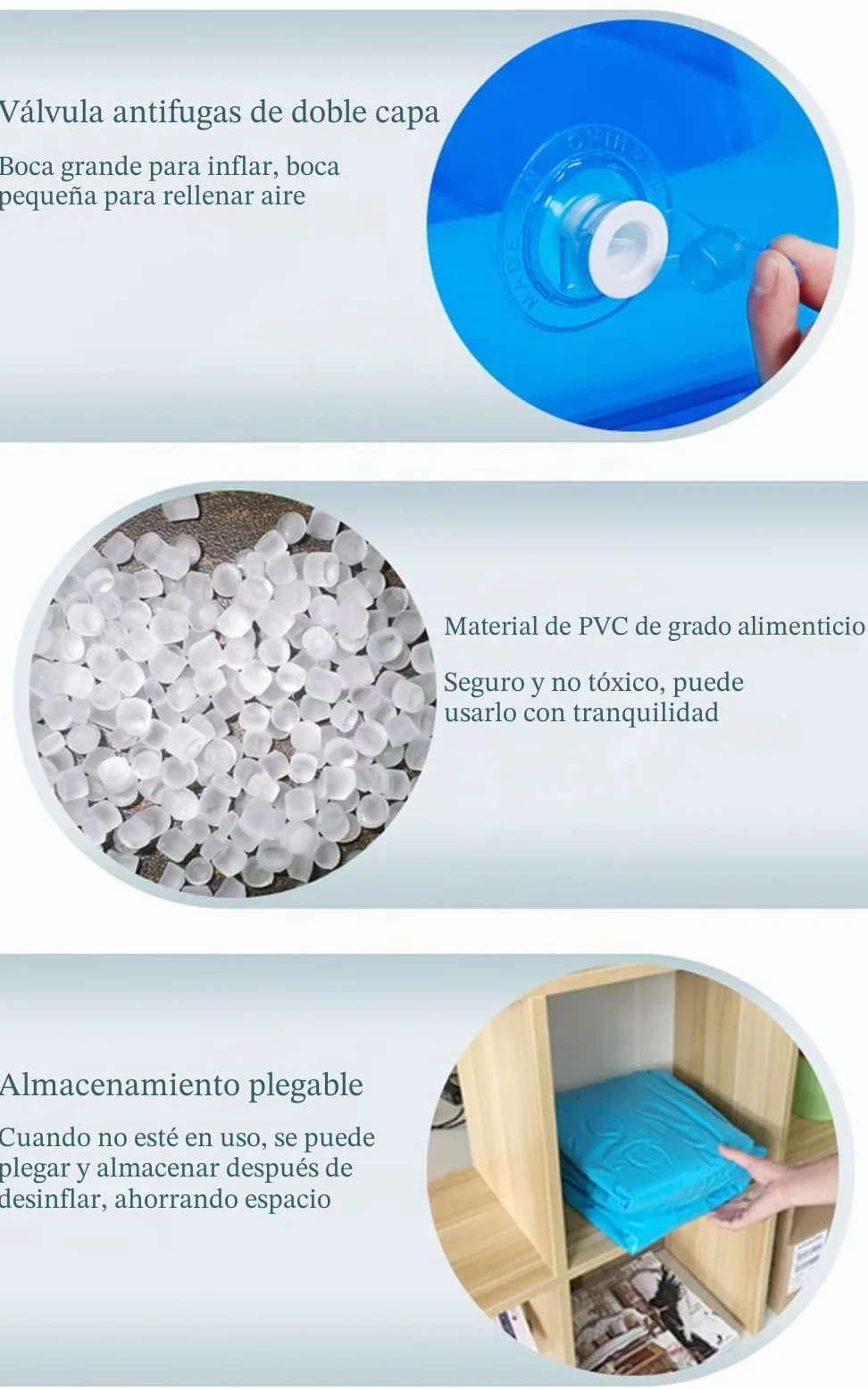 Piscina inflable, bañera plegable inflable para adultos, piscina infantil para balcón, jardín, piscina rectangular con gran respaldo trasero asiento y soporte para