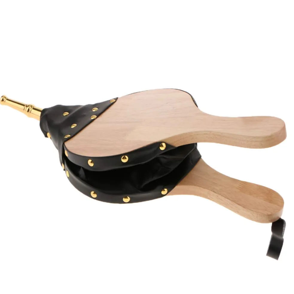 Fuelles, Soplador de Fuelle for Chimenea, Bomba de Fuelle Manual, Accesorios de Herramientas for Fuego de Barbacoa con Correa de Cuero Colgante, soplador de Aire de Madera