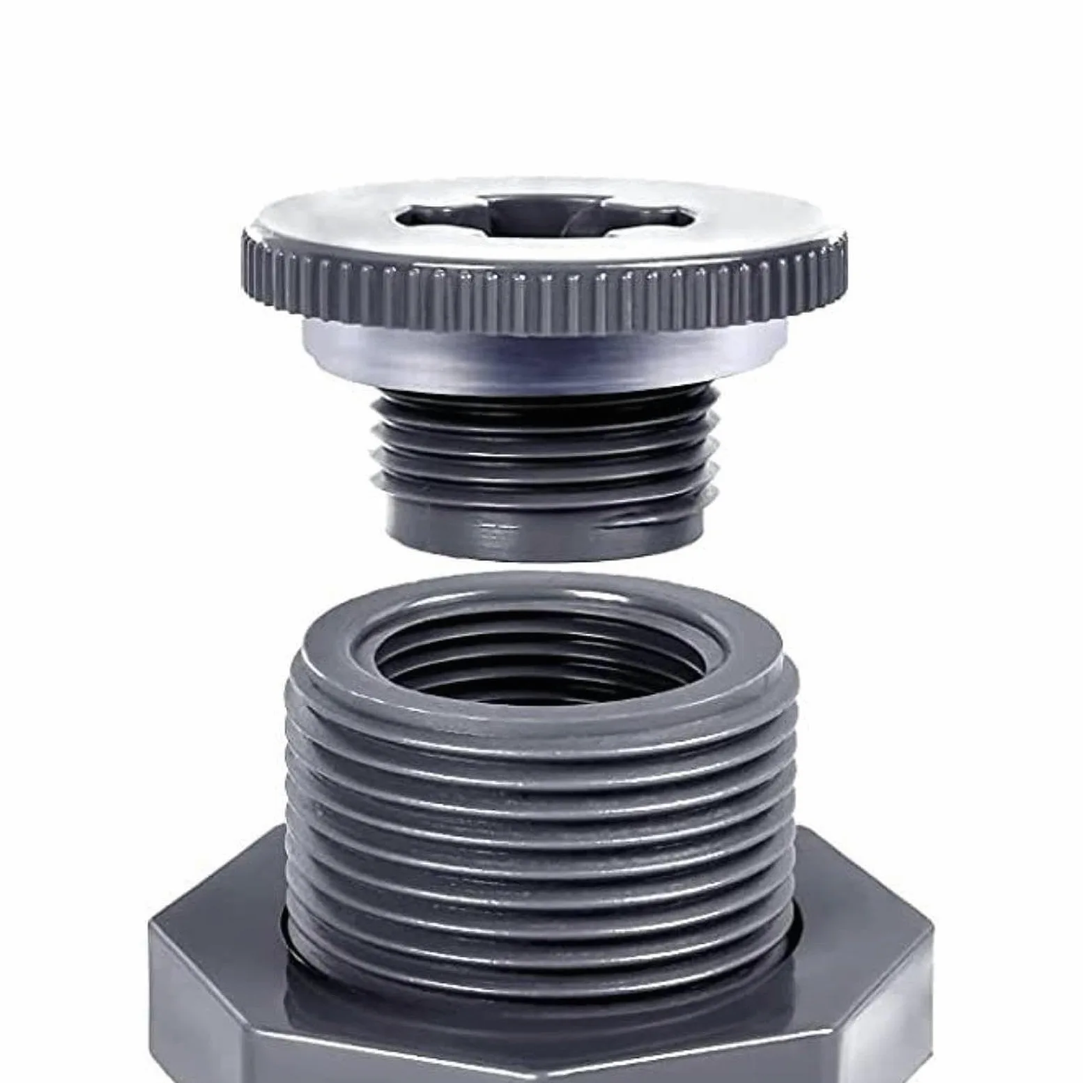 Adaptador de Manguera de Jardín de 4 Piezas, Adaptador de Manguera de Cubo de 3/4 de Pulgada para Piscinas Y Barriles de Lluvia.
