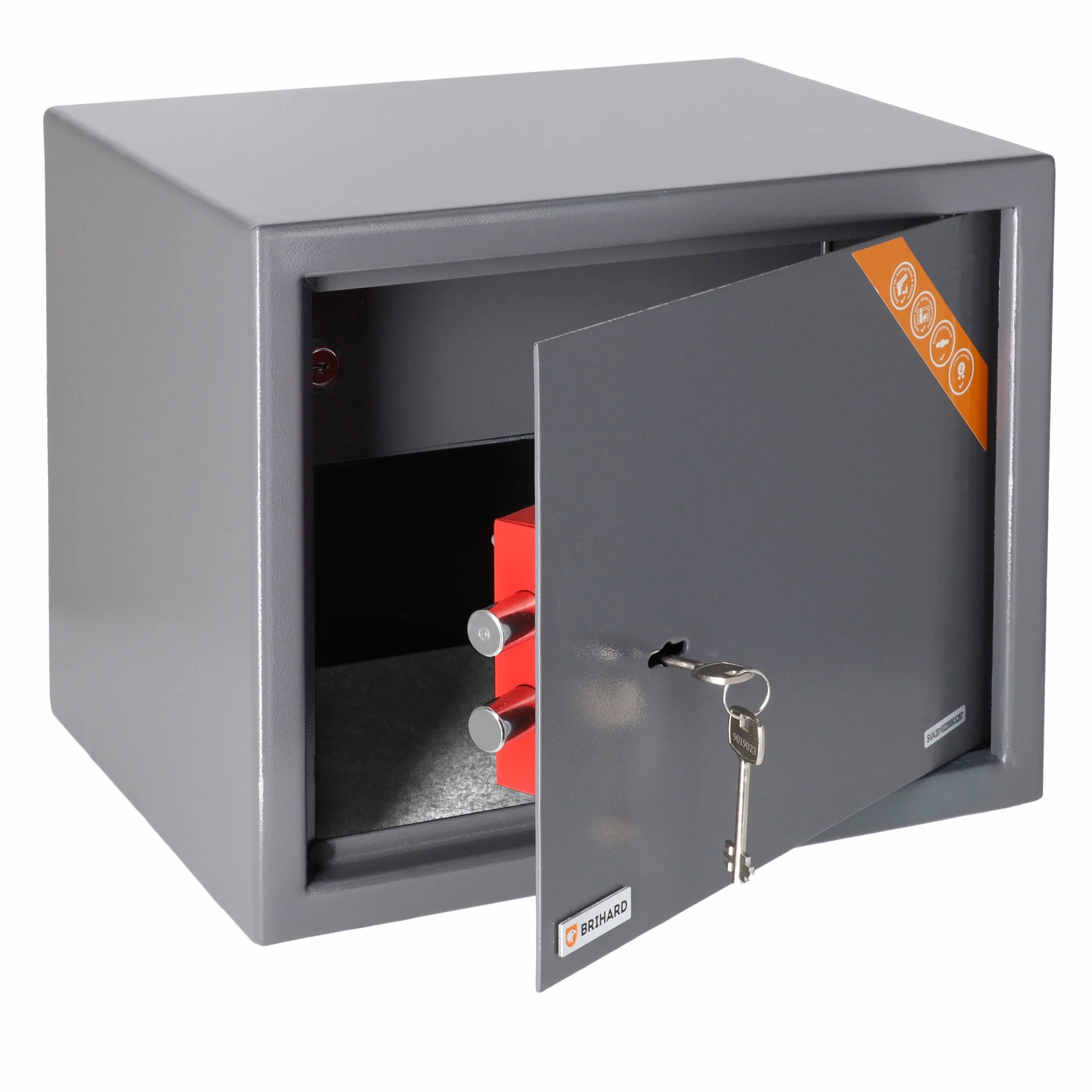 Caja Fuerte con Llave 30x38x30cm 30L Pared Gruesa para Seguridad Hogar