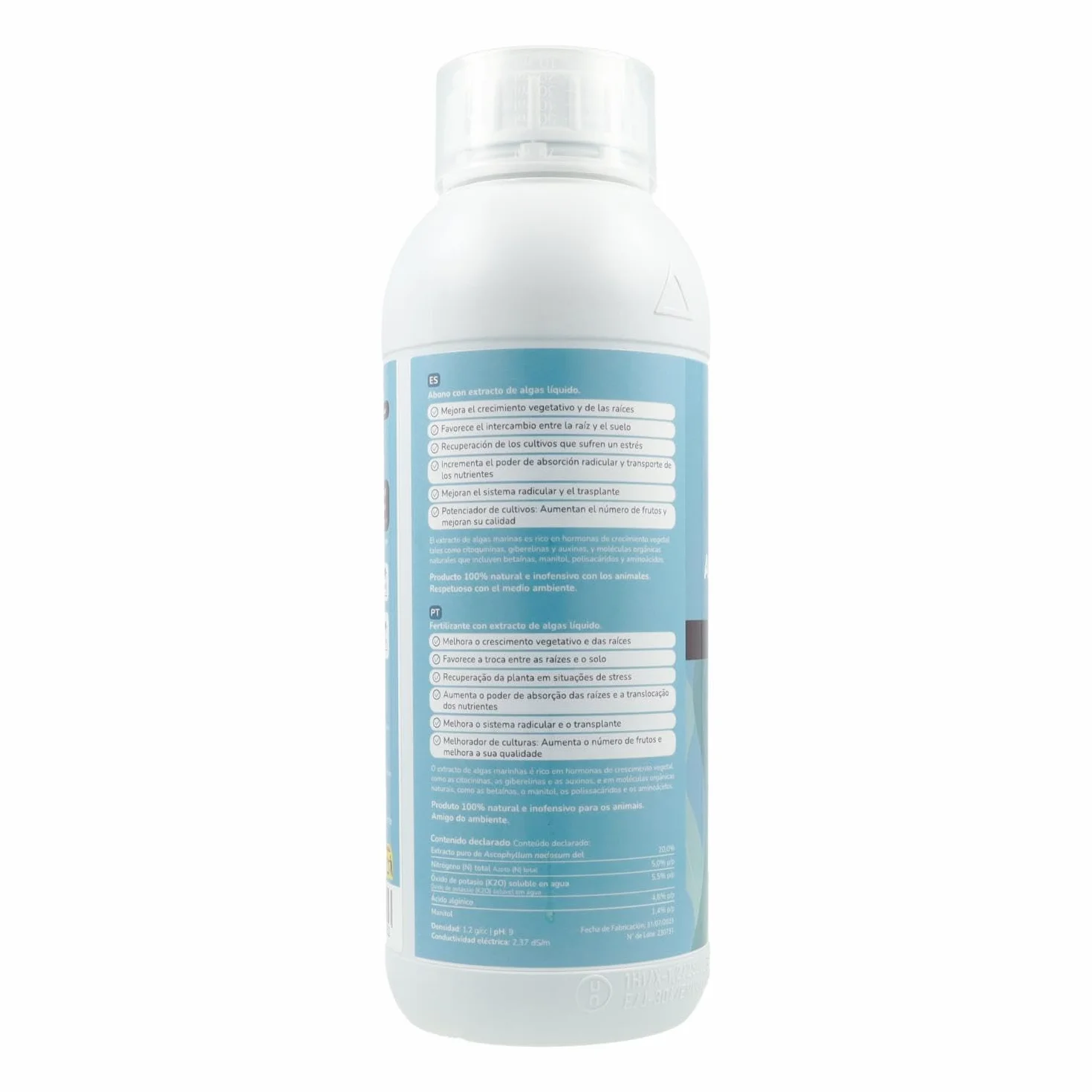 Planeta HUERTO | Abono Líquido de Algas Marinas 1 Litro: Fertilizante Líquido Concentrado de Extracto Natural de Algas Marinas con Aminoácidos y Sustancias Fitohormonales