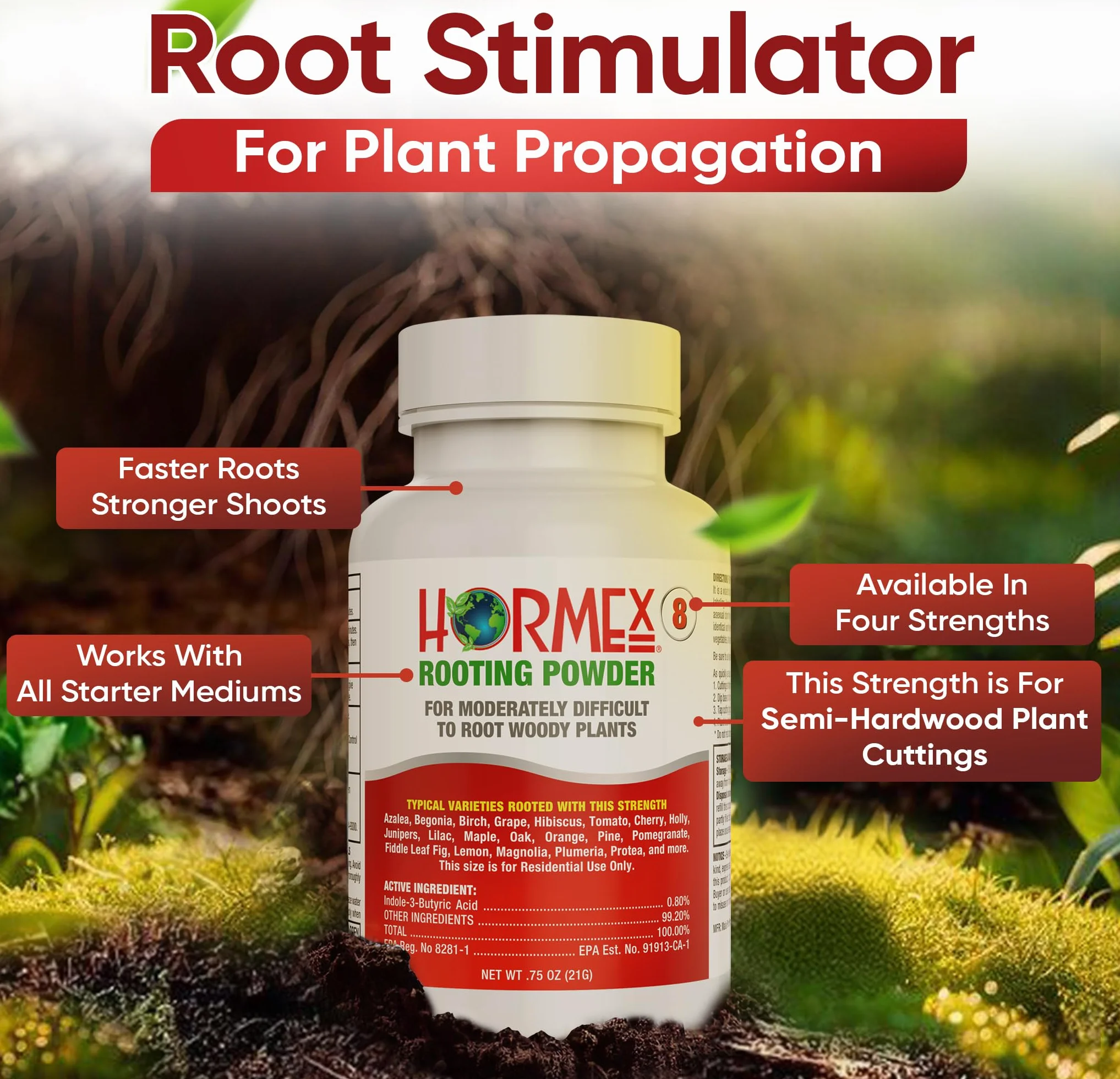 Hormex SNIP N Dip Rooting Polvo nº 8 – 3/4oz