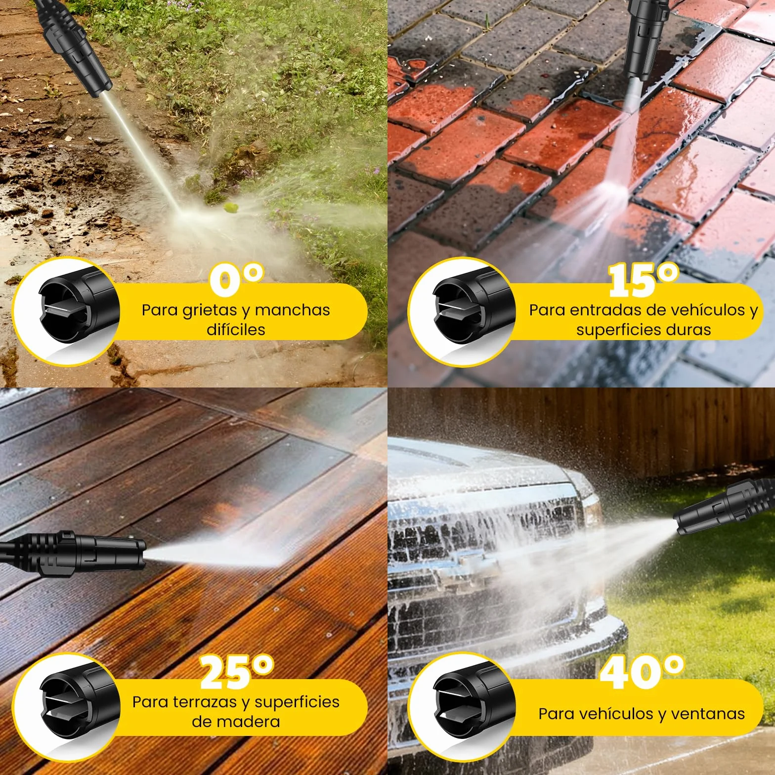 𝟕𝐎%𝟎𝐟𝐟 Hidrolimpiadora de Alta Presión, 120 Bar, Caudal de 380 l/h, área de Trabajo 30 m²/h, Ideal para Hogar, Jardín y Coche –Incluye Manguera de 7m, Bomba de Aluminio, Radio de Acción 12m