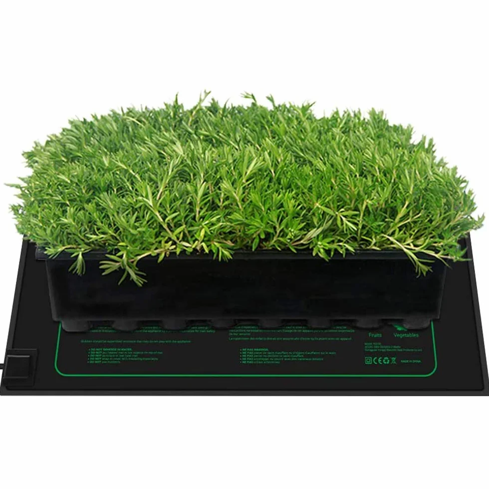 LERWAY Alfombrilla térmica Duradera para plántulas, Manta Calefactora de Germinación Semilla Almohadilla Calentadora Impermeable de Plantas, 52.7 x 25.4cm, 21W (Paquete de 2)