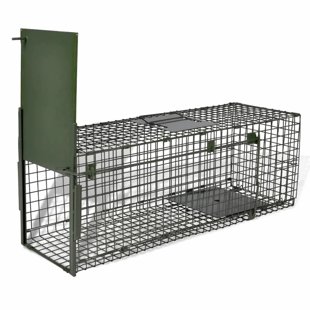Animal Trap Cage Professional Catch Live Animals Safe, Trampa Humana con una Sola Puerta Adecuado para Uso en Interiores y Exteriores 80 x 25 x 25 cm