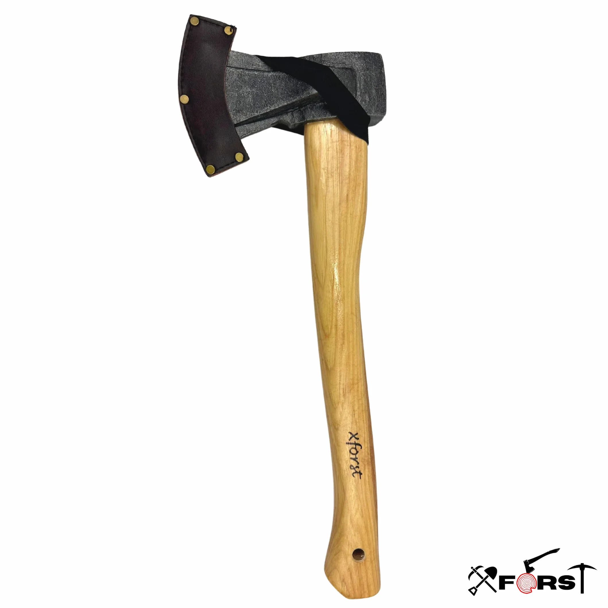 Hacha Xforst de Mano Con Mango de Madera y Hoja de Acero Al Carbono - Universal para Camping y Estilo Vikingo