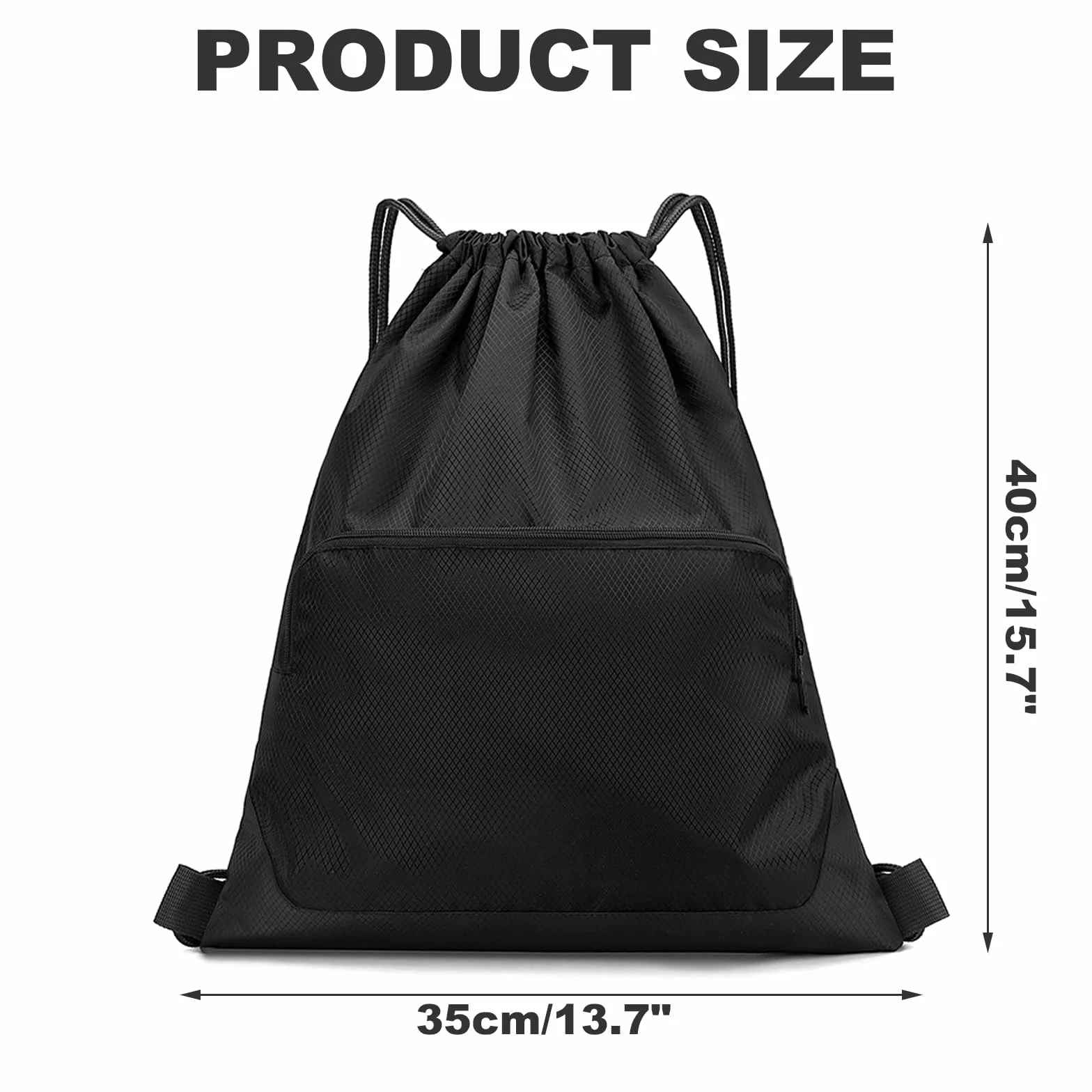 Mochila Impermeable Deportiva con Cordón, Bolsa de Gimnasio Gran Capacidad, Saco de Cuerdas para Hombre y Mujer