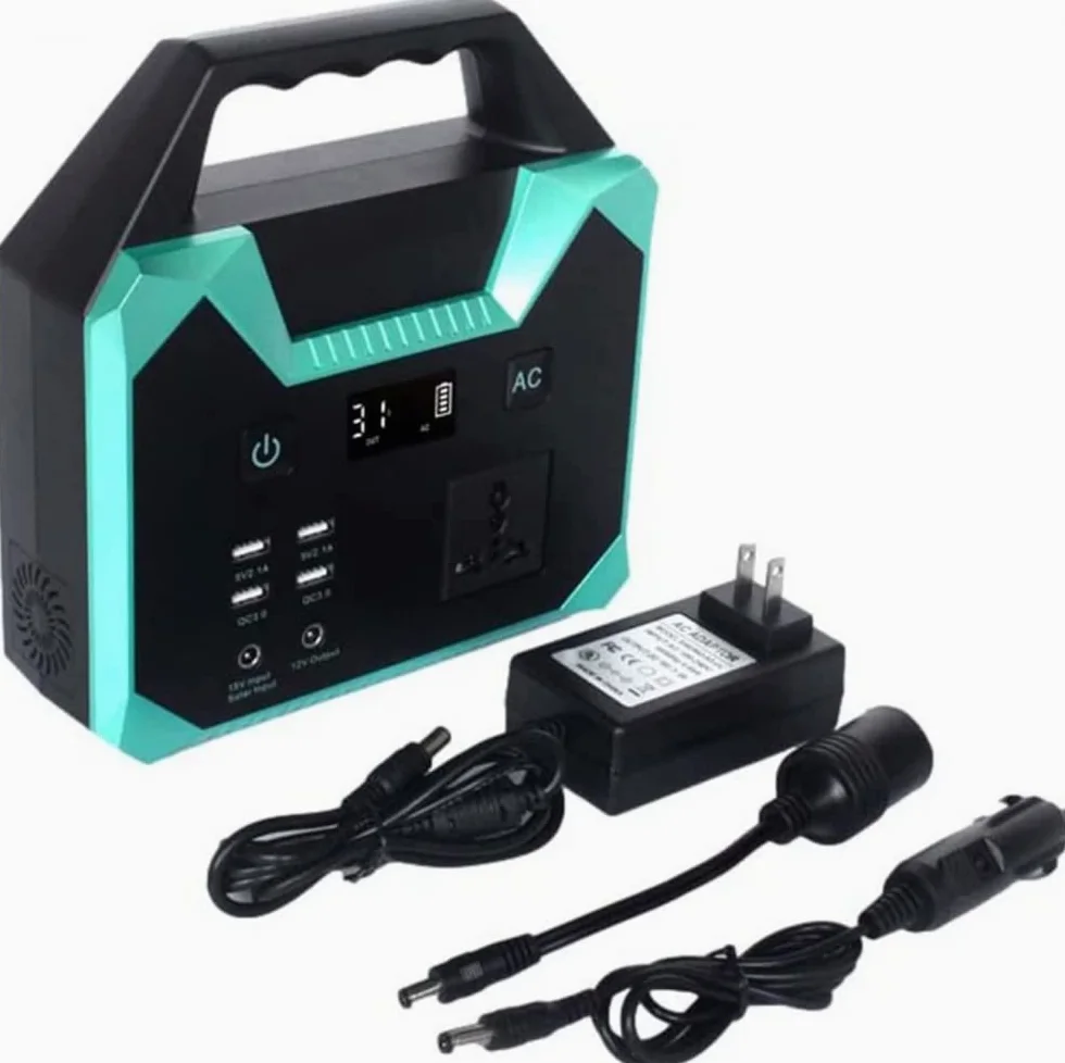Estación de energía portátil, Paquete de batería de Litio de Respaldo para Campamento de 40800 mAh/150 WH, con Toma de CA de 110 V-220 V/100 W, para campamentos en vehículos recrea